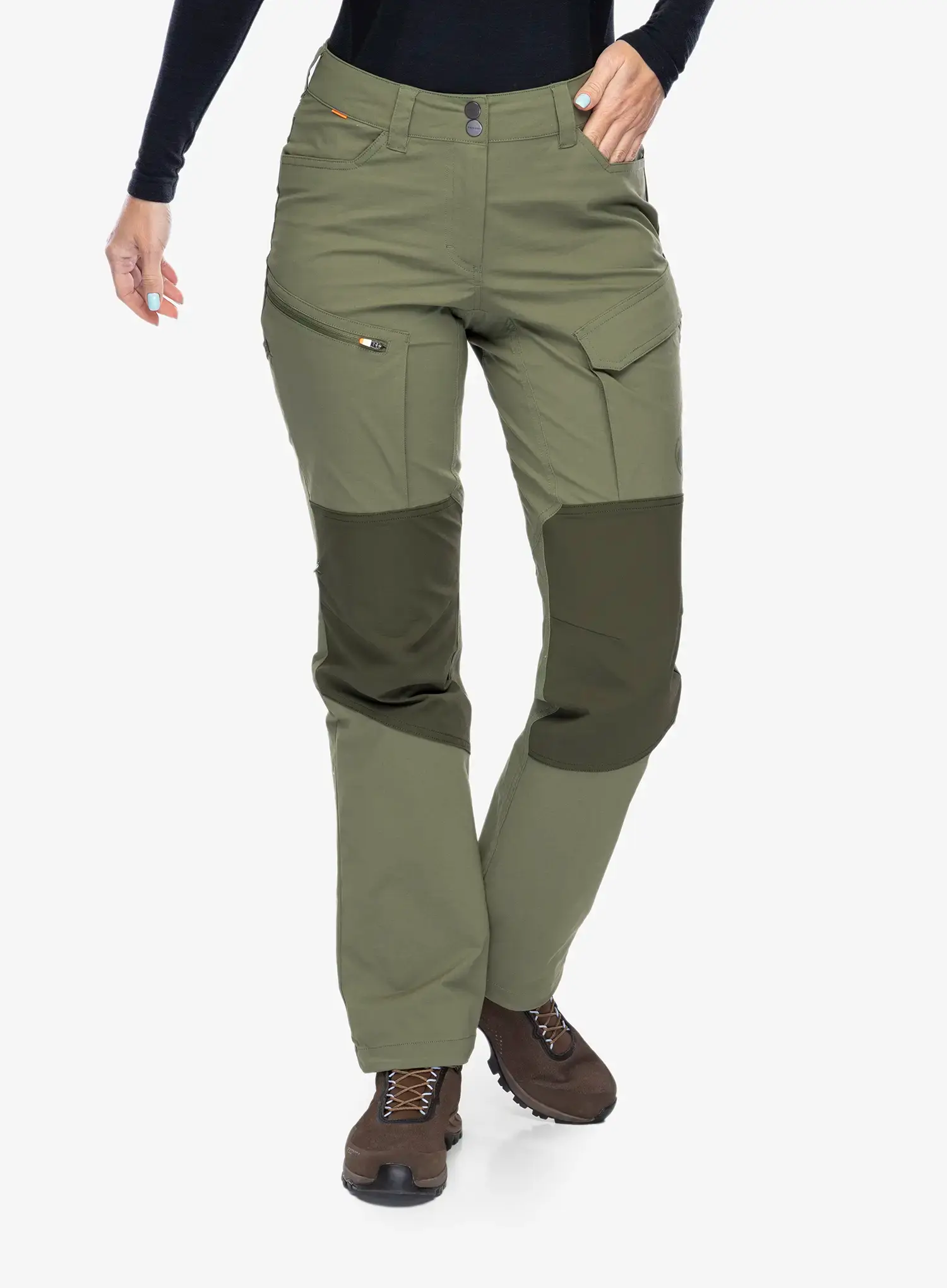 Ženske hlače Mammut Zinal Hybrid Pants - marsh/dark marsh