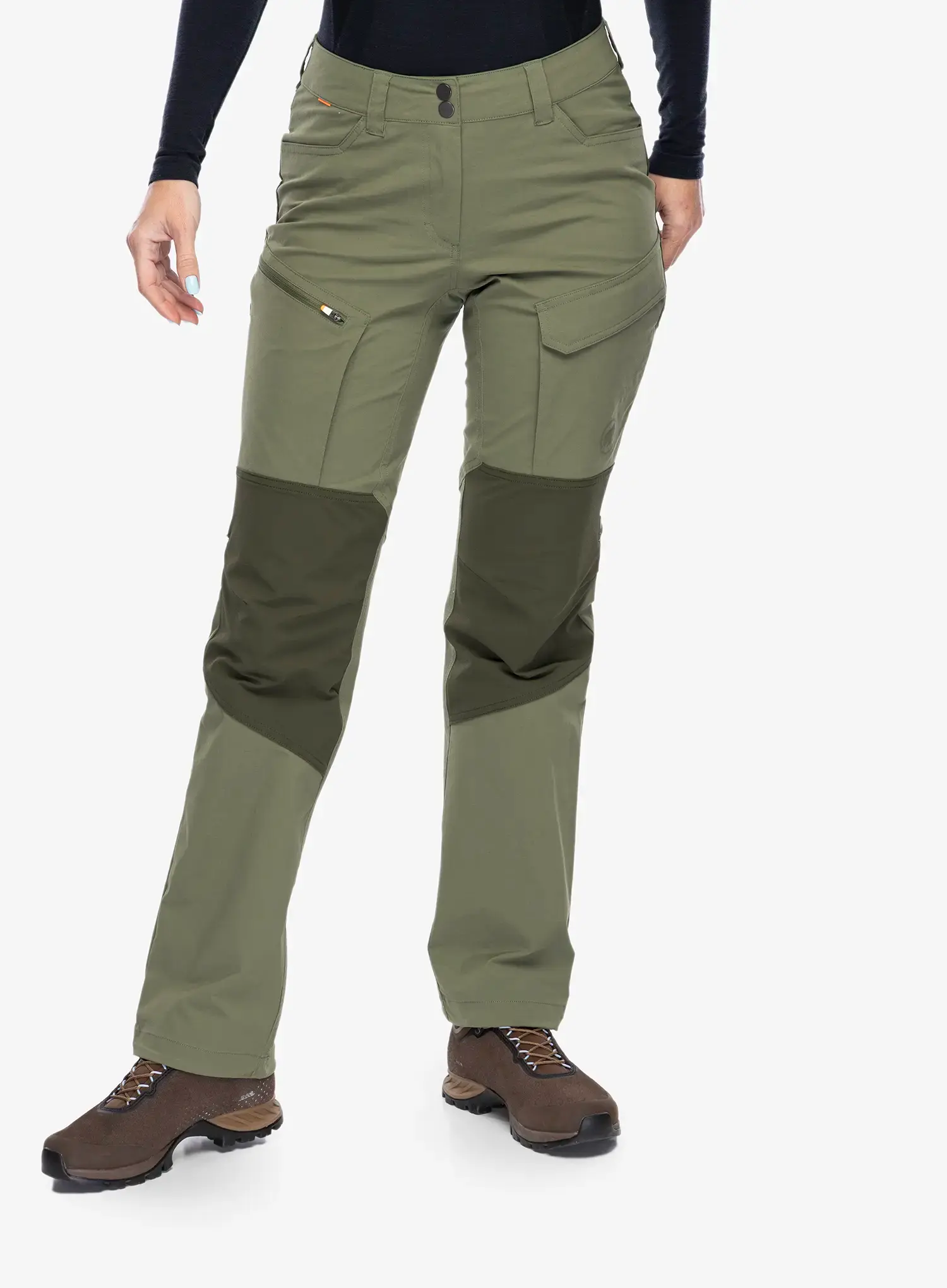 Ženske hlače Mammut Zinal Hybrid Pants - marsh/dark marsh
