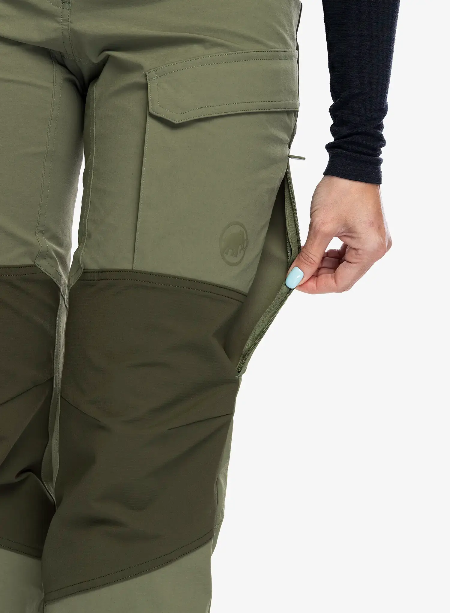Ženske hlače Mammut Zinal Hybrid Pants - marsh/dark marsh