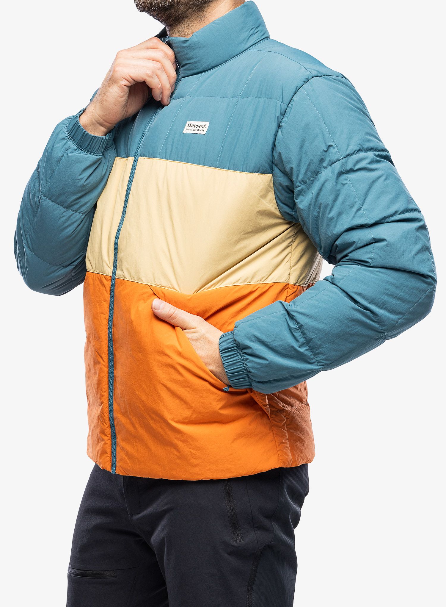 Puhovka Marmot Ares Jacket - moon river/light oak/tangelo