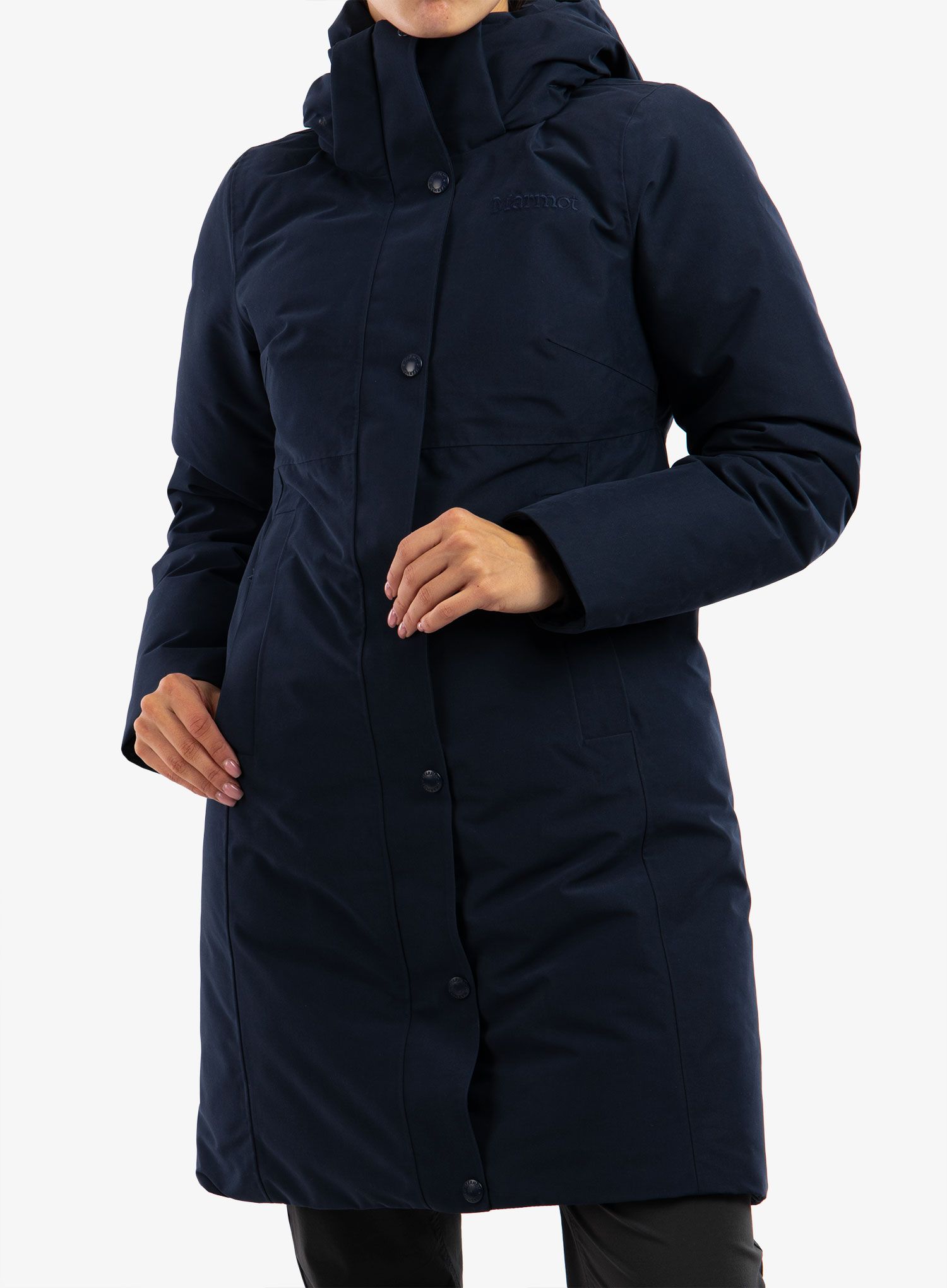 Puhast plašč Marmot Chelsea Coat - arctic navy