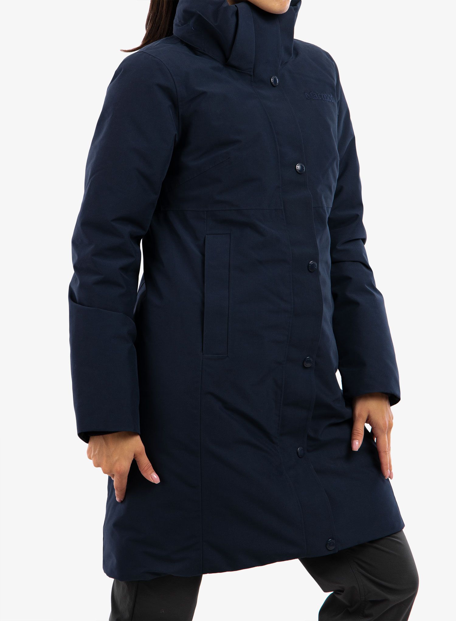 Puhast plašč Marmot Chelsea Coat - arctic navy