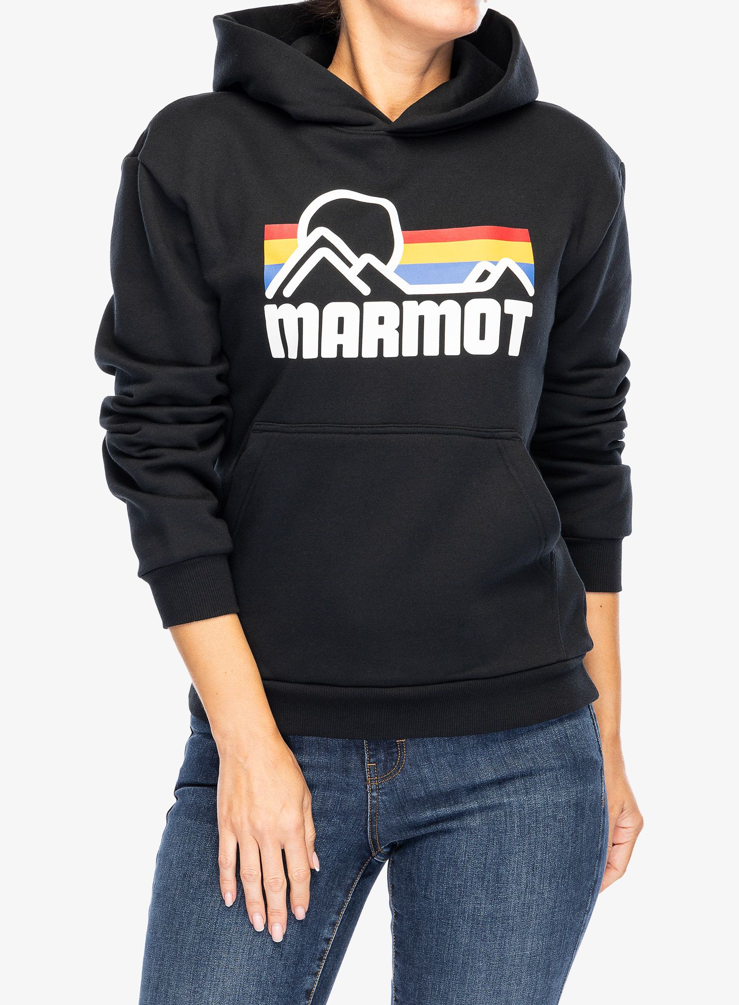 Ženska jopa s kapuco Marmot Coastal Hoody - black/multi