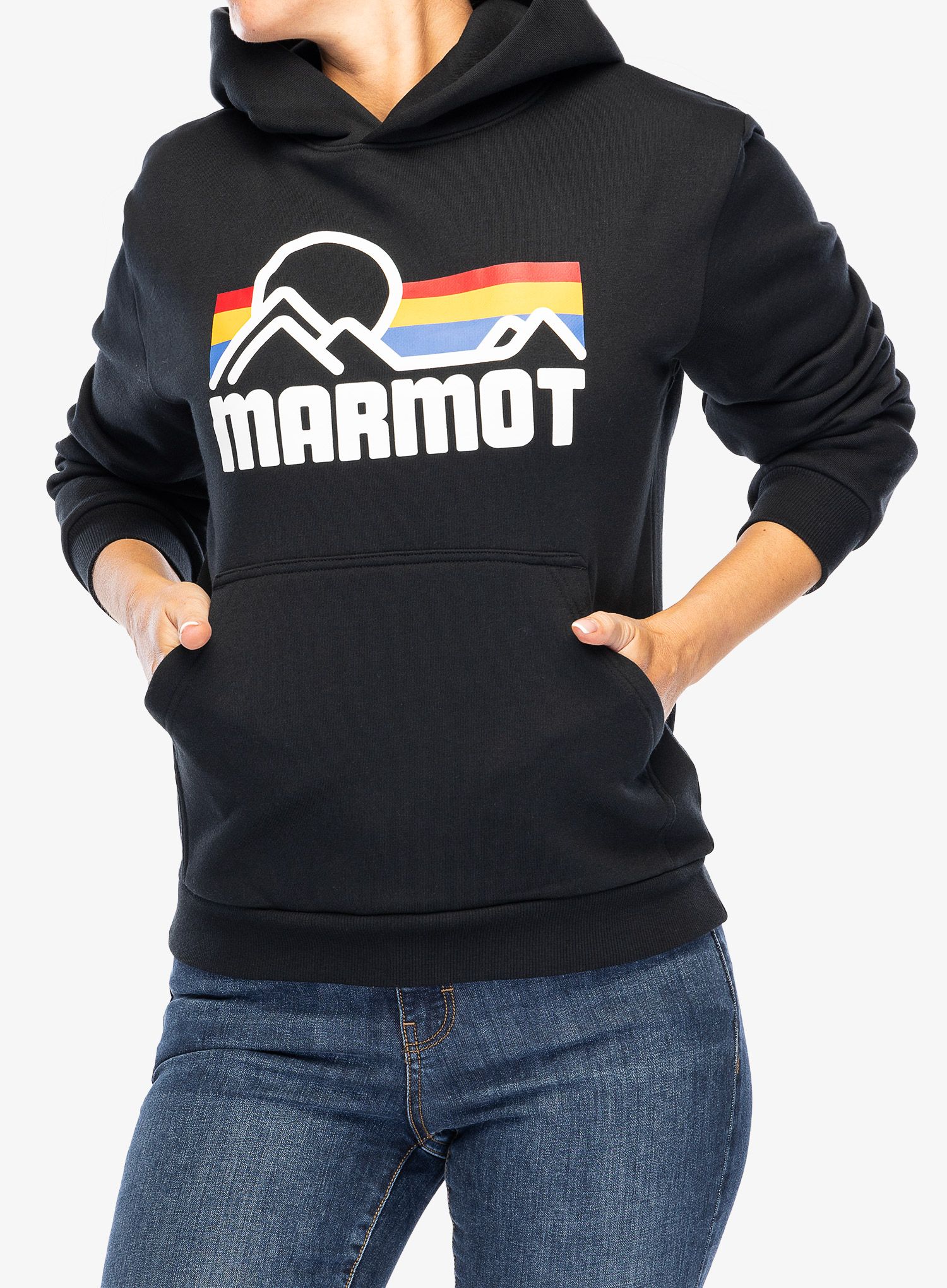 Ženska jopa s kapuco Marmot Coastal Hoody - black/multi