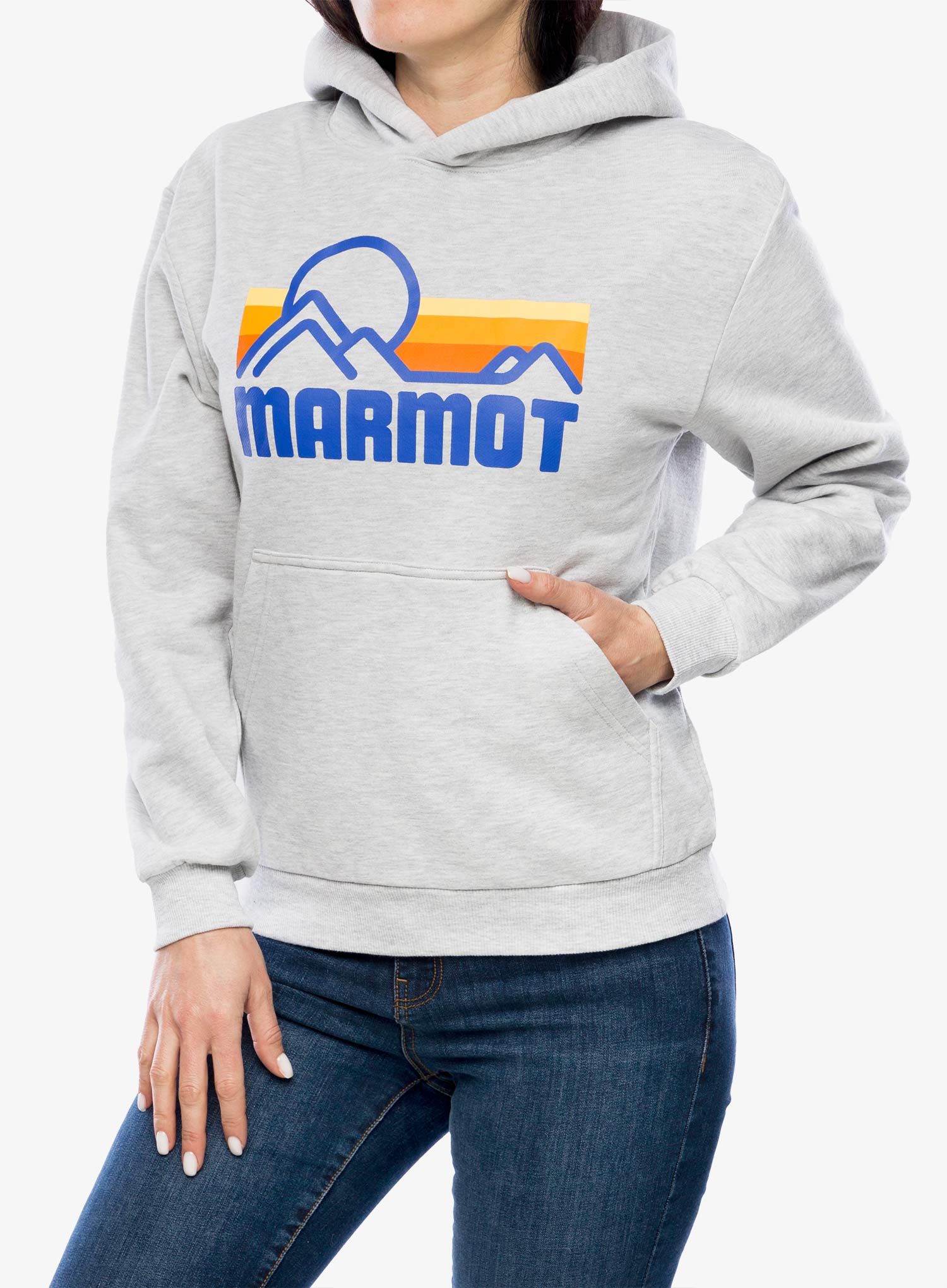 Ženska jopa s kapuco Marmot Coastal Hoody - light grey heather