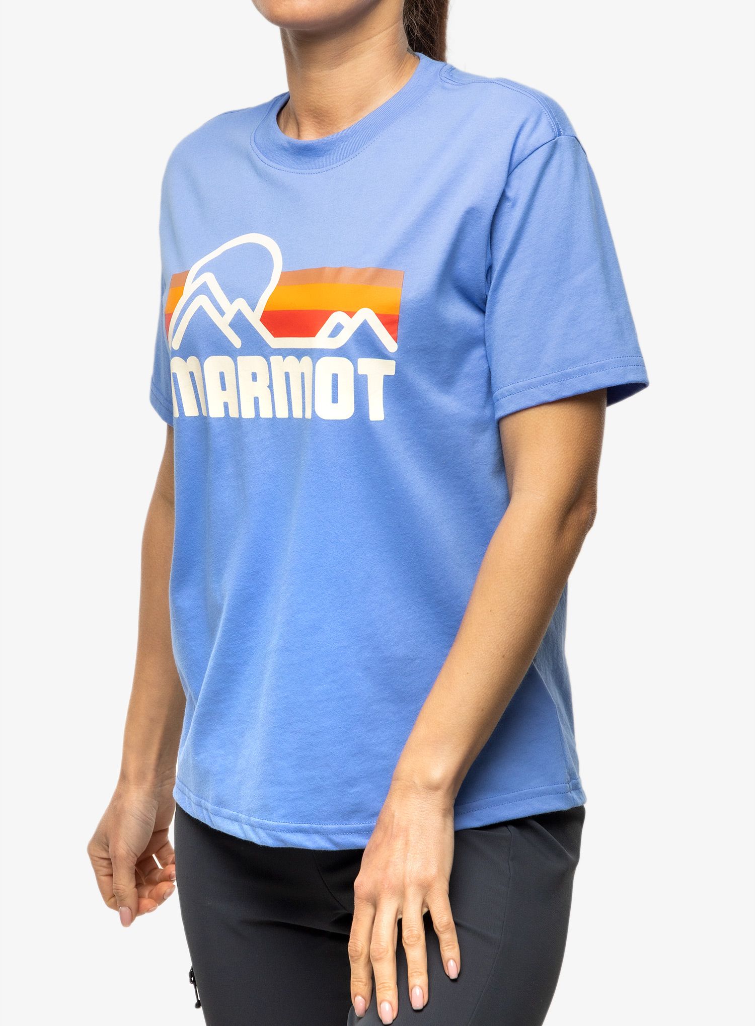 Ženska bombažna majica Marmot Coastal Tee SS - gateway blue