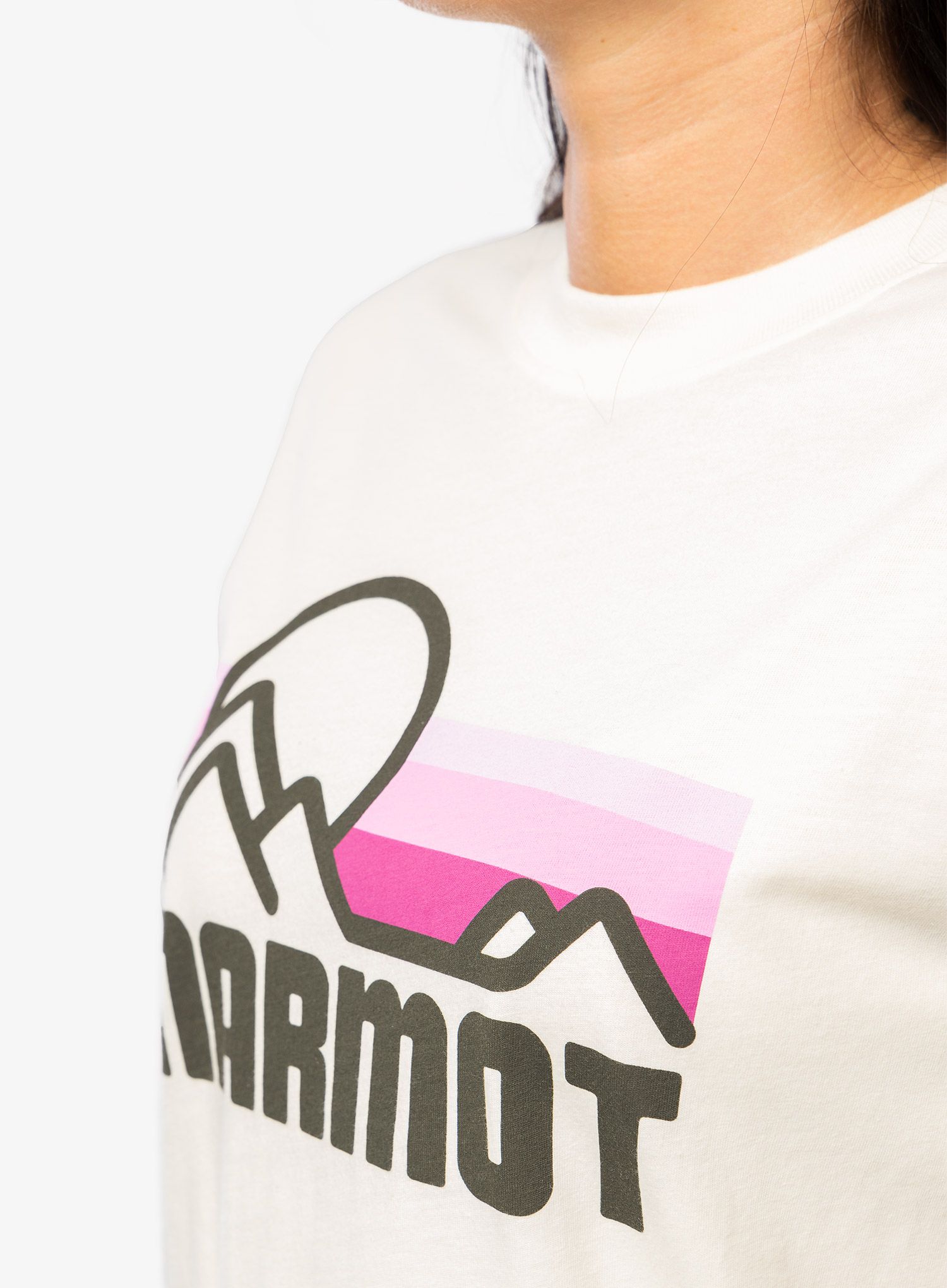 Ženska majica s potiskom Marmot Coastal Tee SS - papyrus