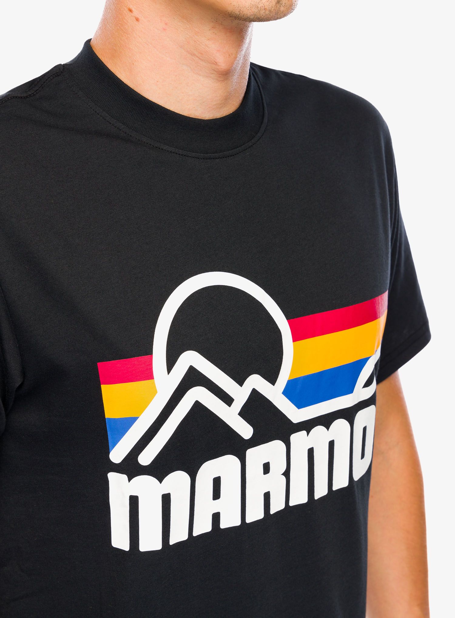 Majica s potiskom Marmot Coastal Tee SS - black/multi