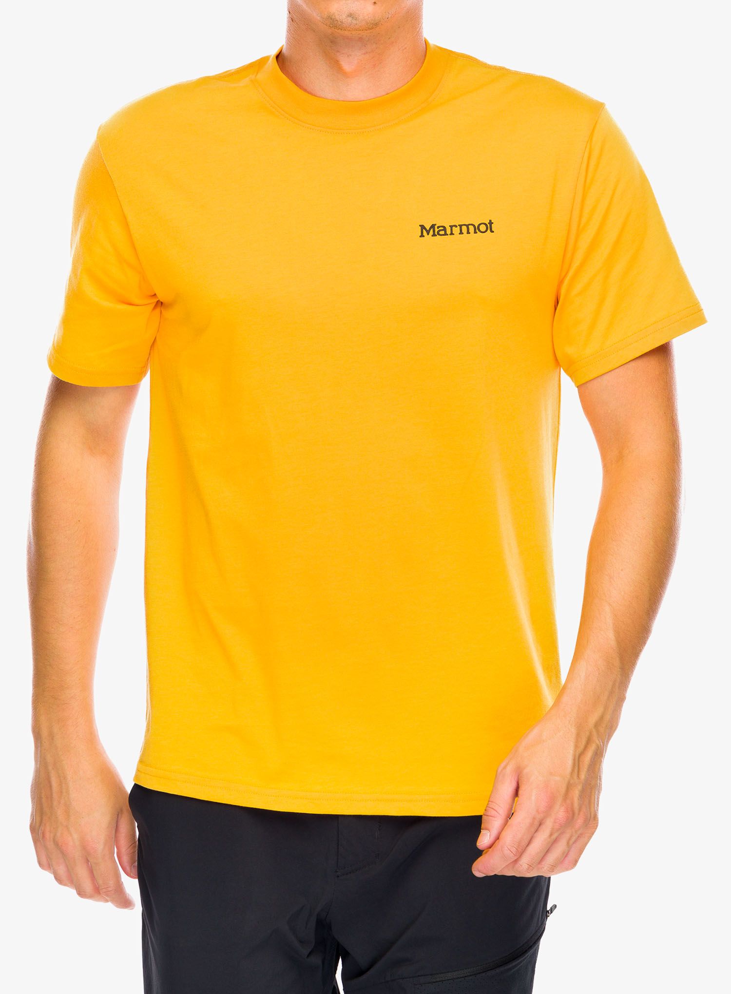 Bombažna majica Marmot Crayon M Dot Tee SS - golden sun