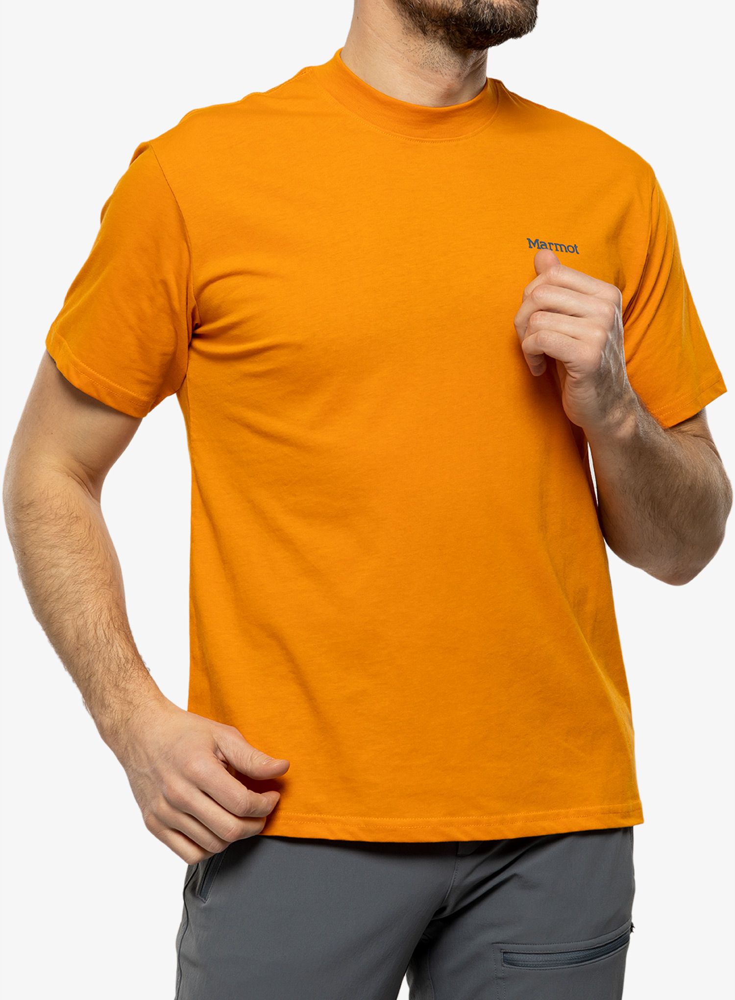 Majica s potiskom Marmot Dot Tee SS - orange pepper