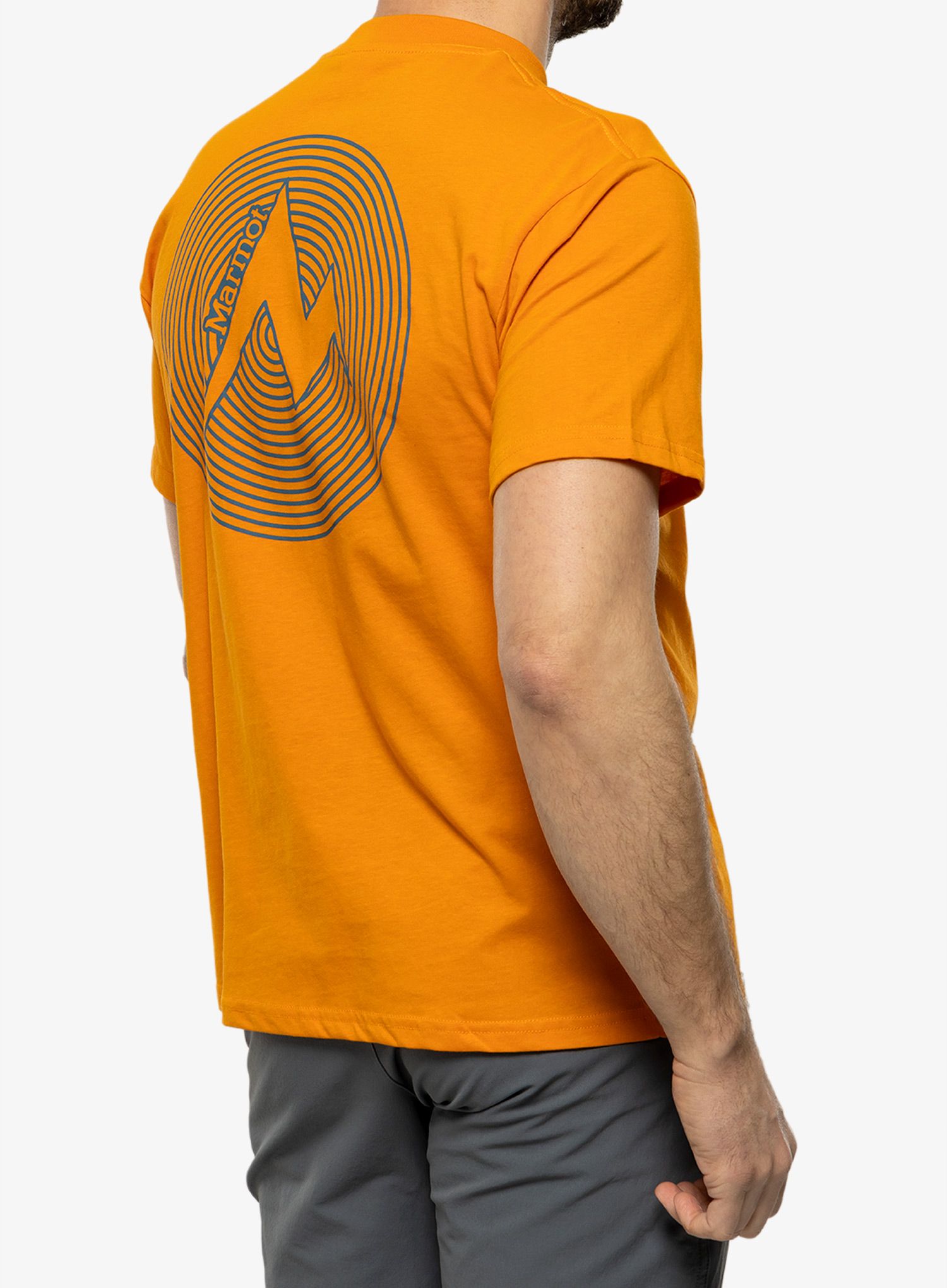 Majica s potiskom Marmot Dot Tee SS - orange pepper