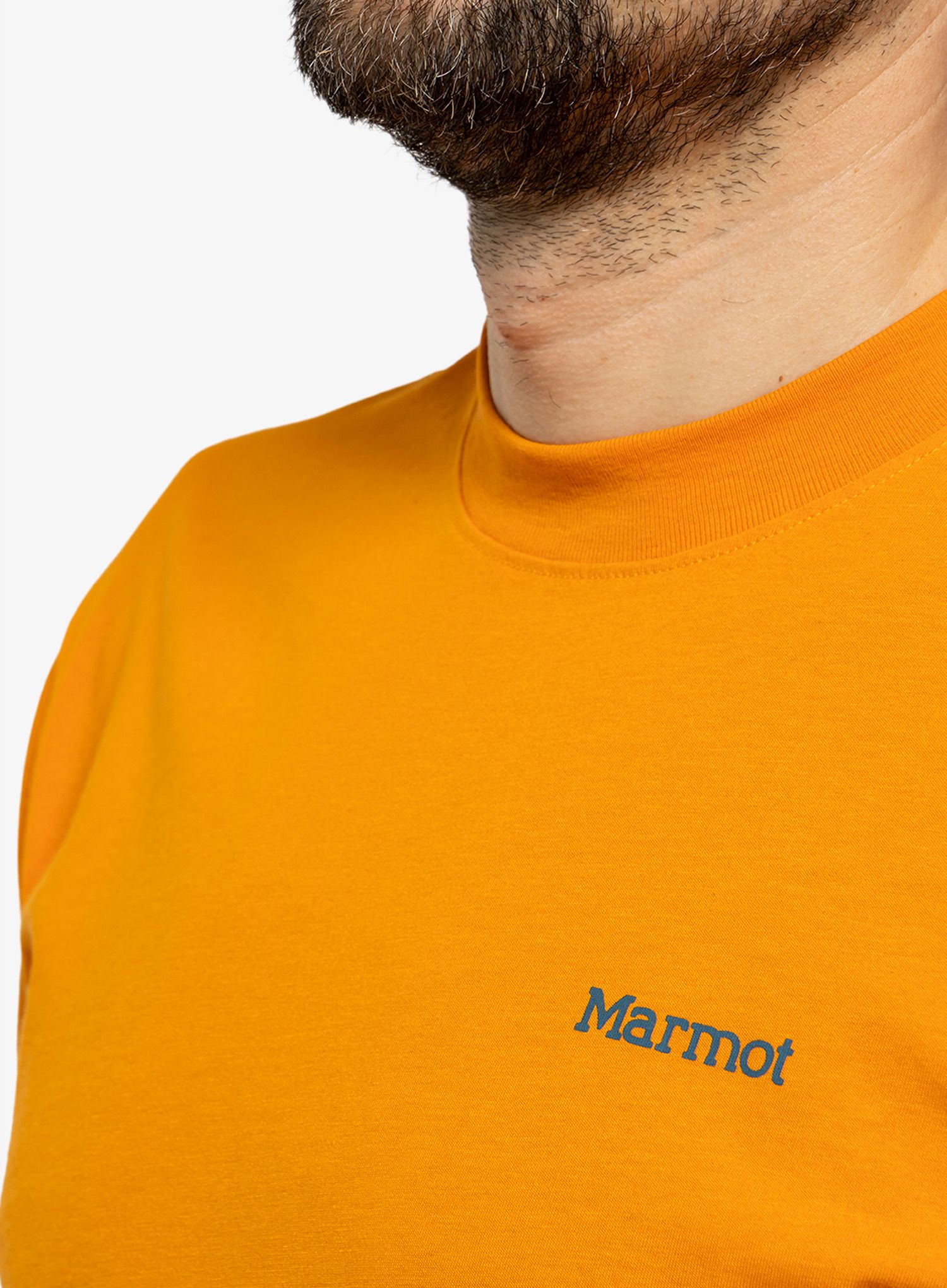 Majica s potiskom Marmot Dot Tee SS - orange pepper