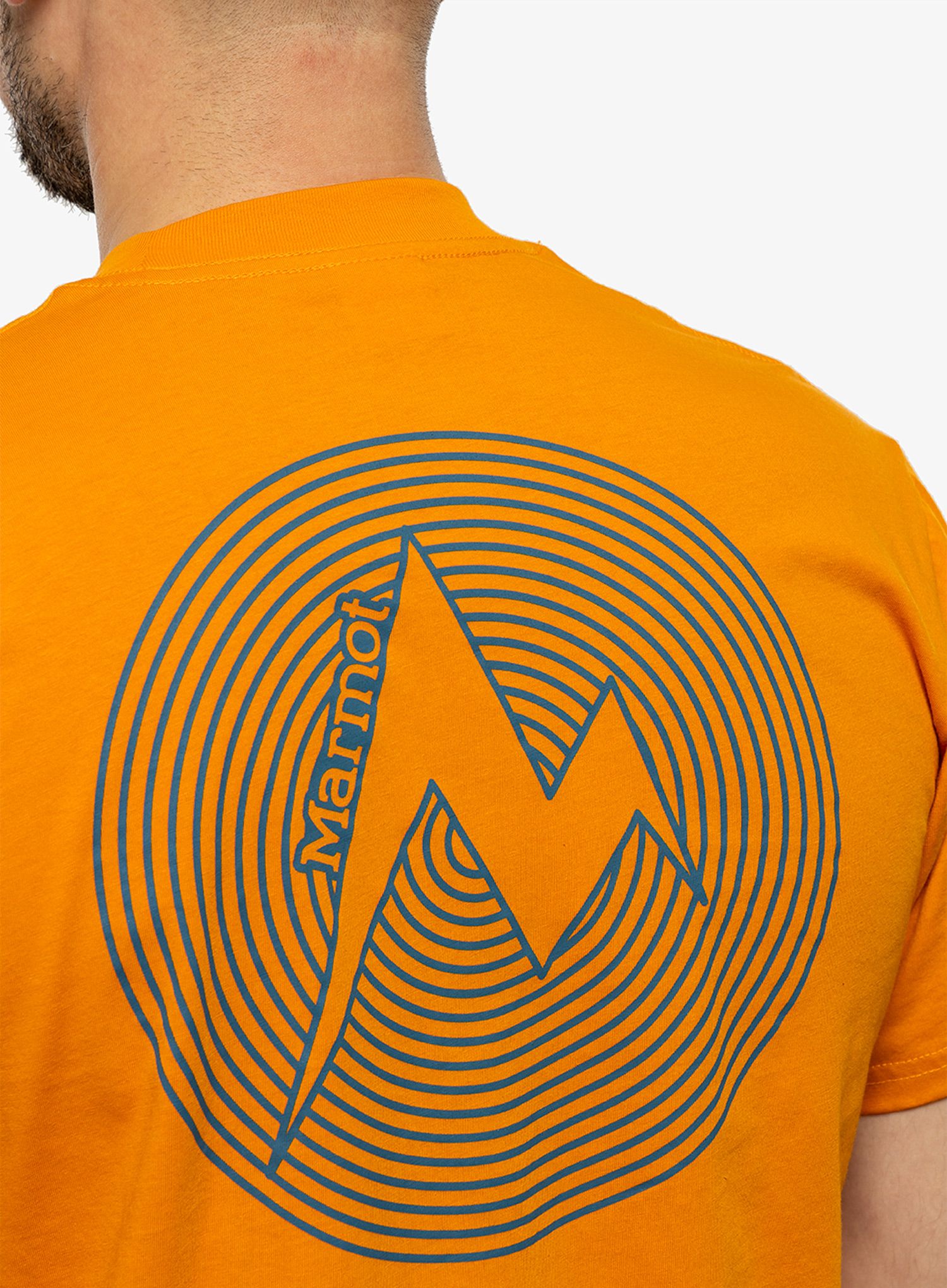 Majica s potiskom Marmot Dot Tee SS - orange pepper