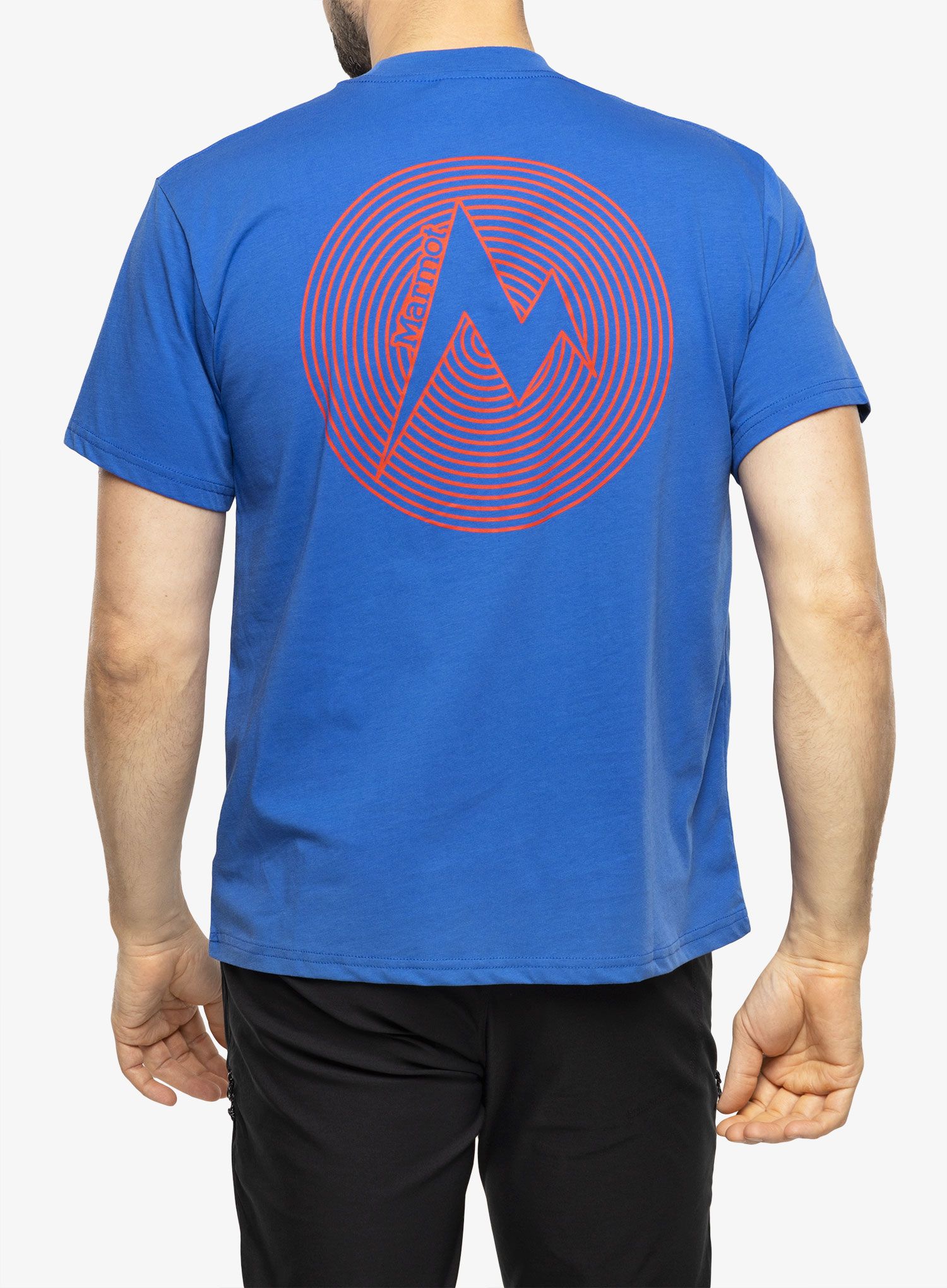 Majica s potiskom Marmot Dot Tee SS - trail blue