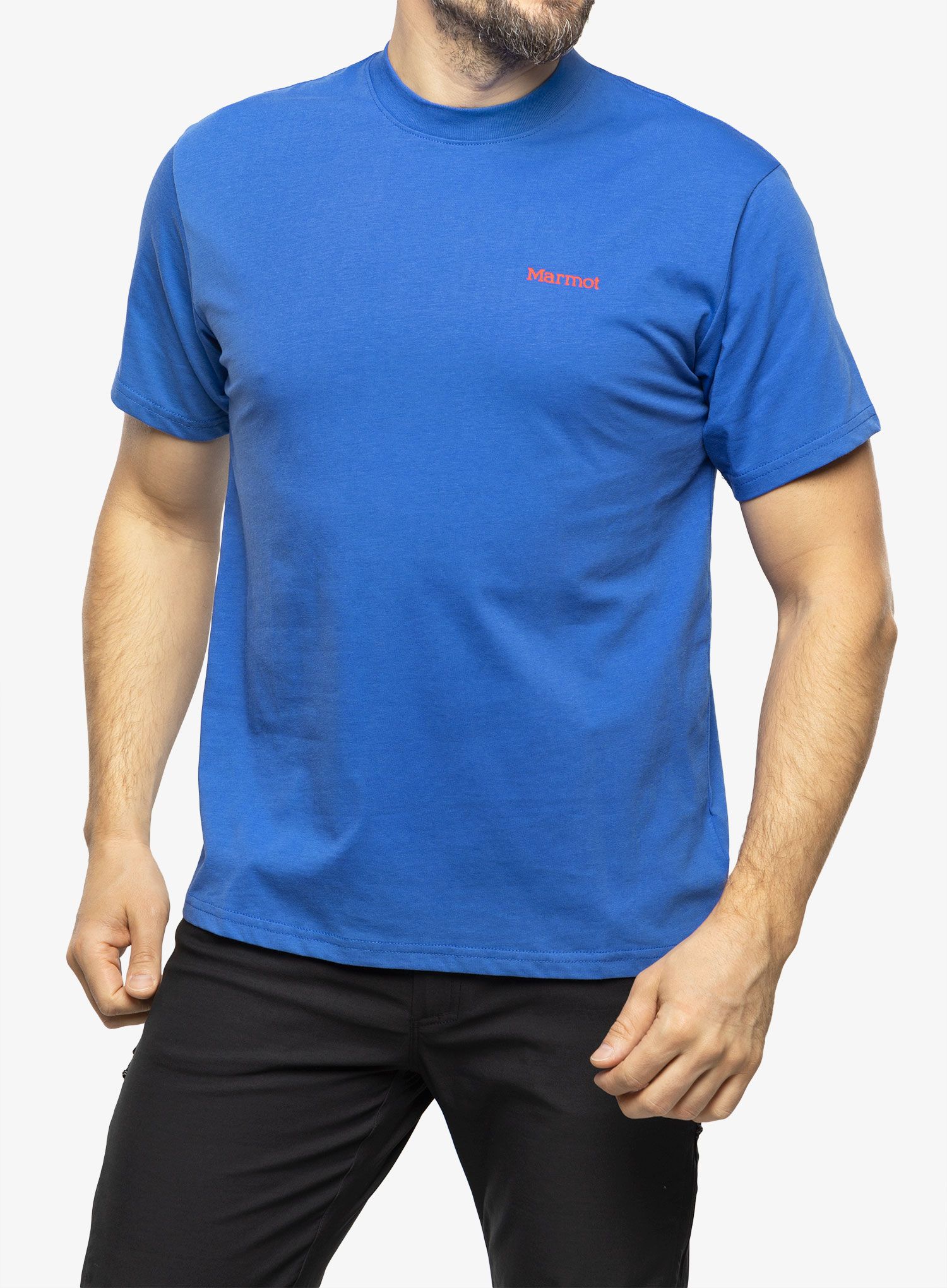 Majica s potiskom Marmot Dot Tee SS - trail blue