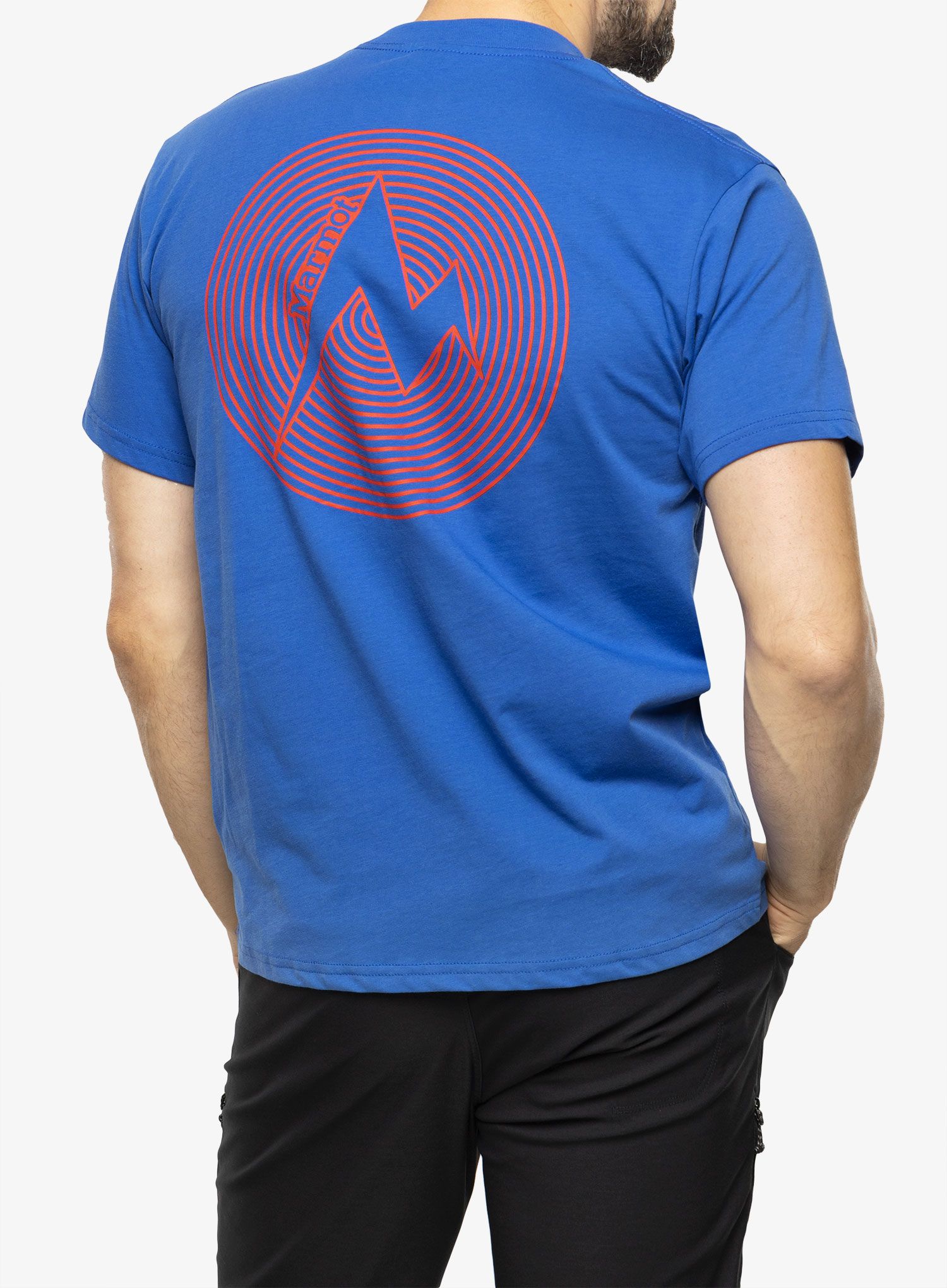 Majica s potiskom Marmot Dot Tee SS - trail blue