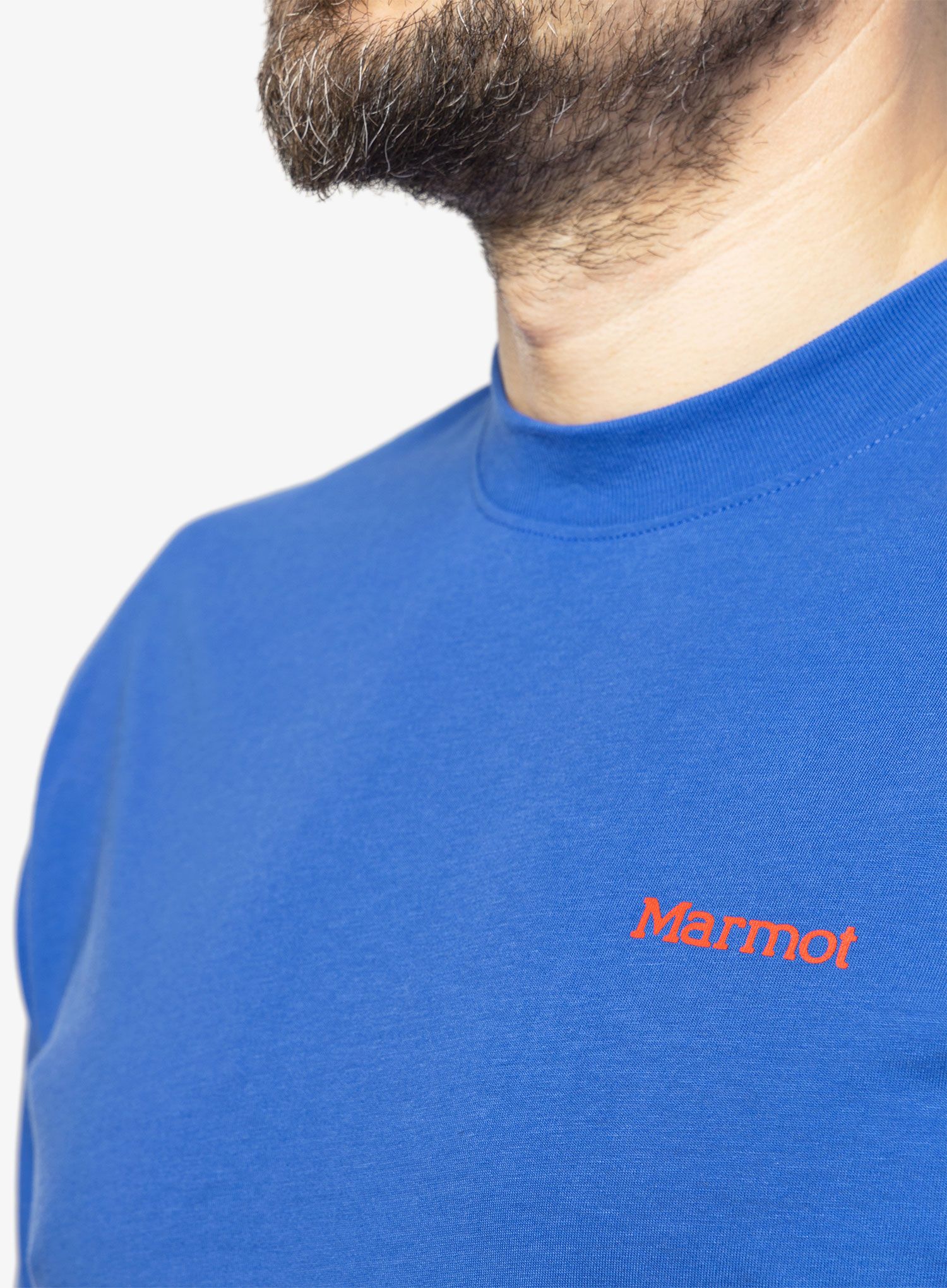 Majica s potiskom Marmot Dot Tee SS - trail blue