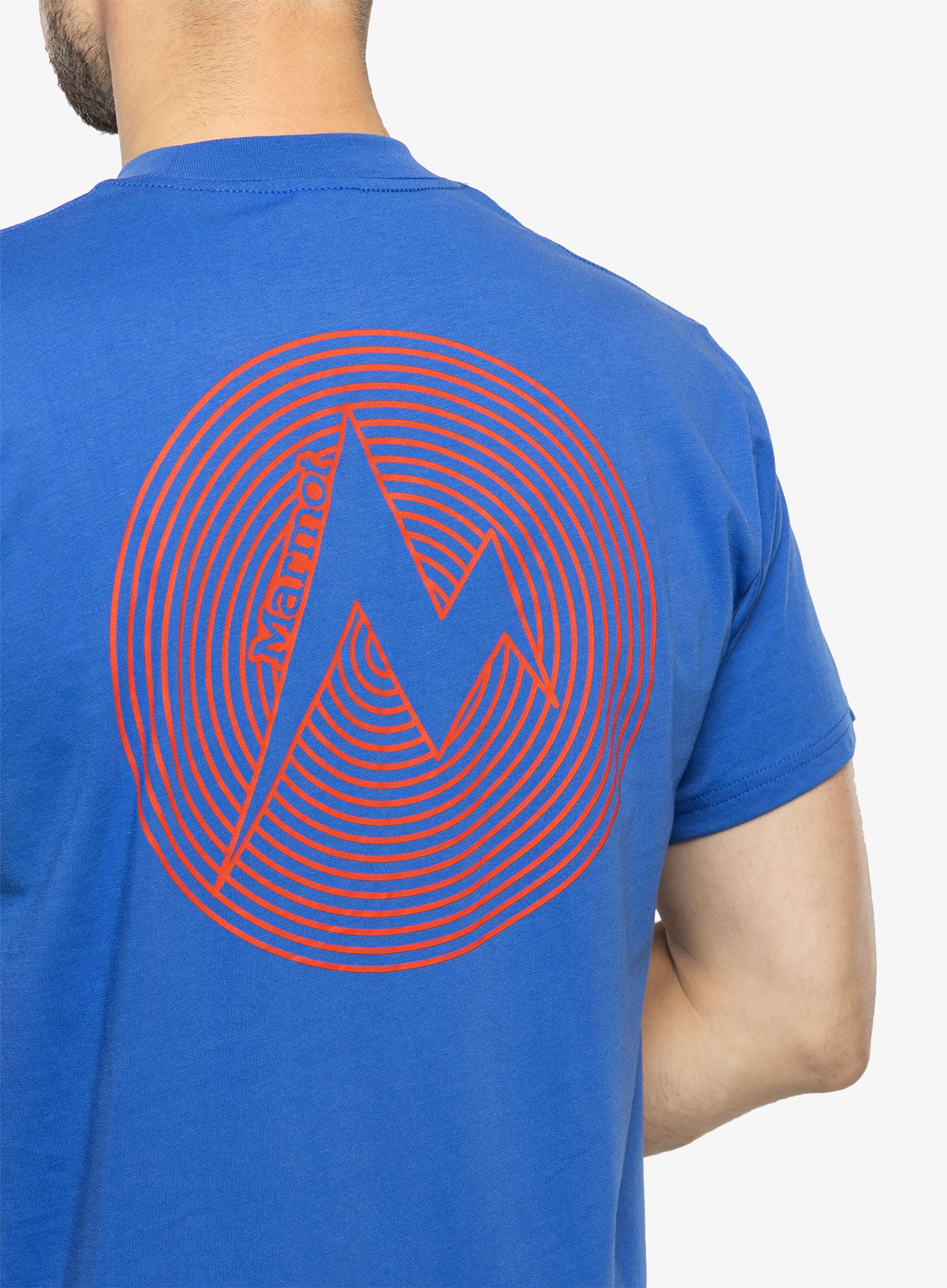 Majica s potiskom Marmot Dot Tee SS - trail blue