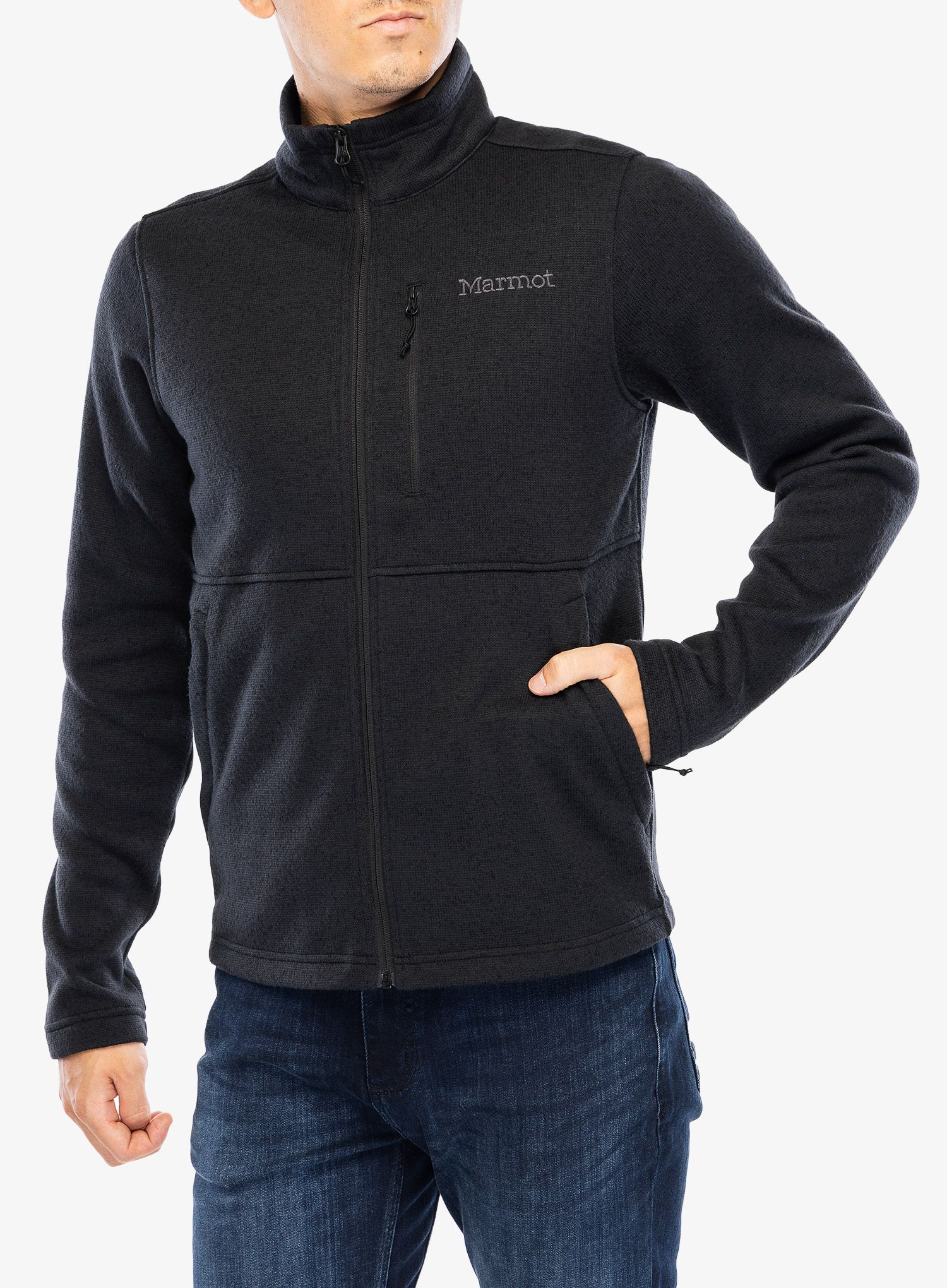 Jopica z zadrgo Marmot Drop Line Jacket - black