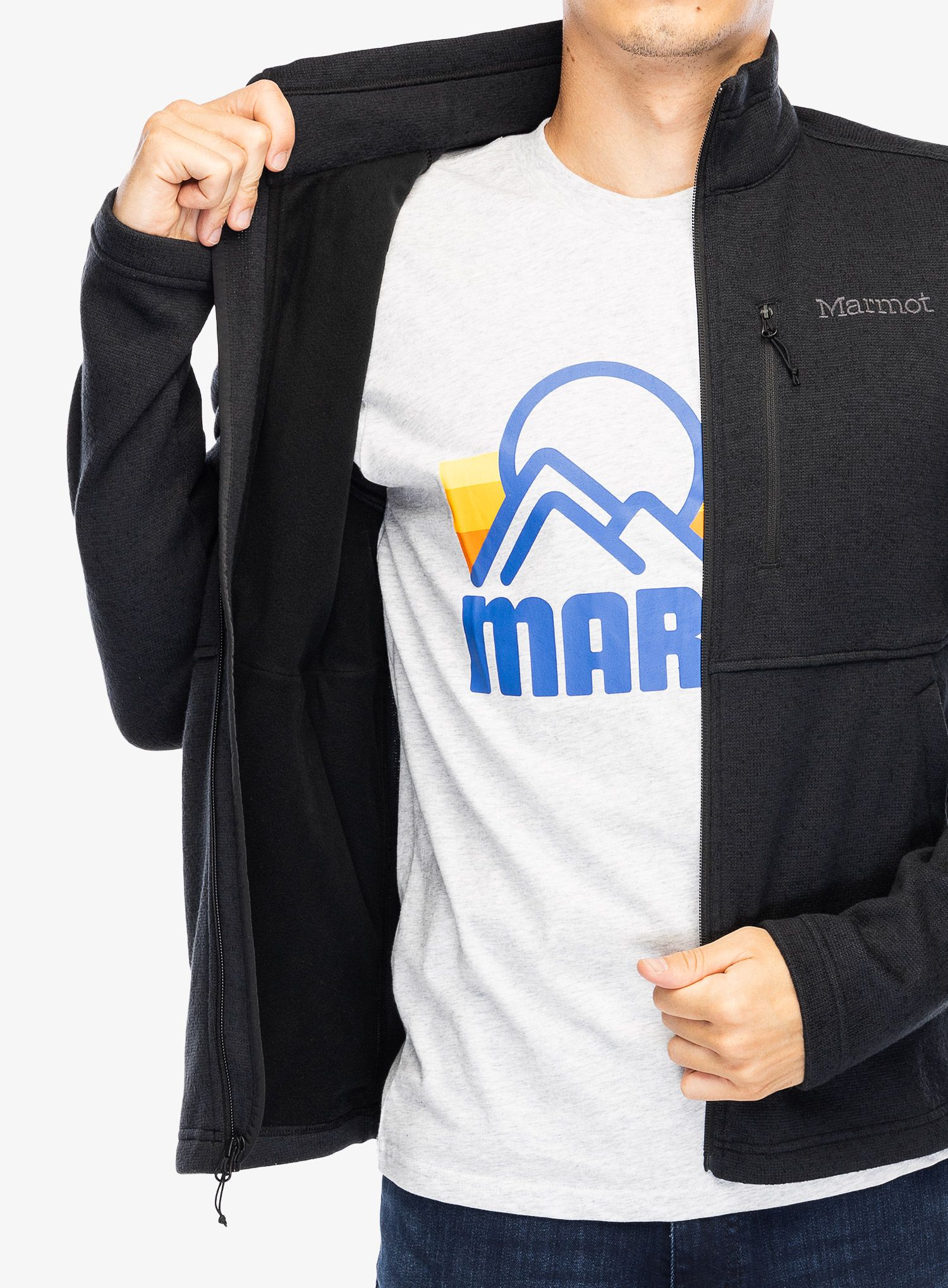 Jopica z zadrgo Marmot Drop Line Jacket - black