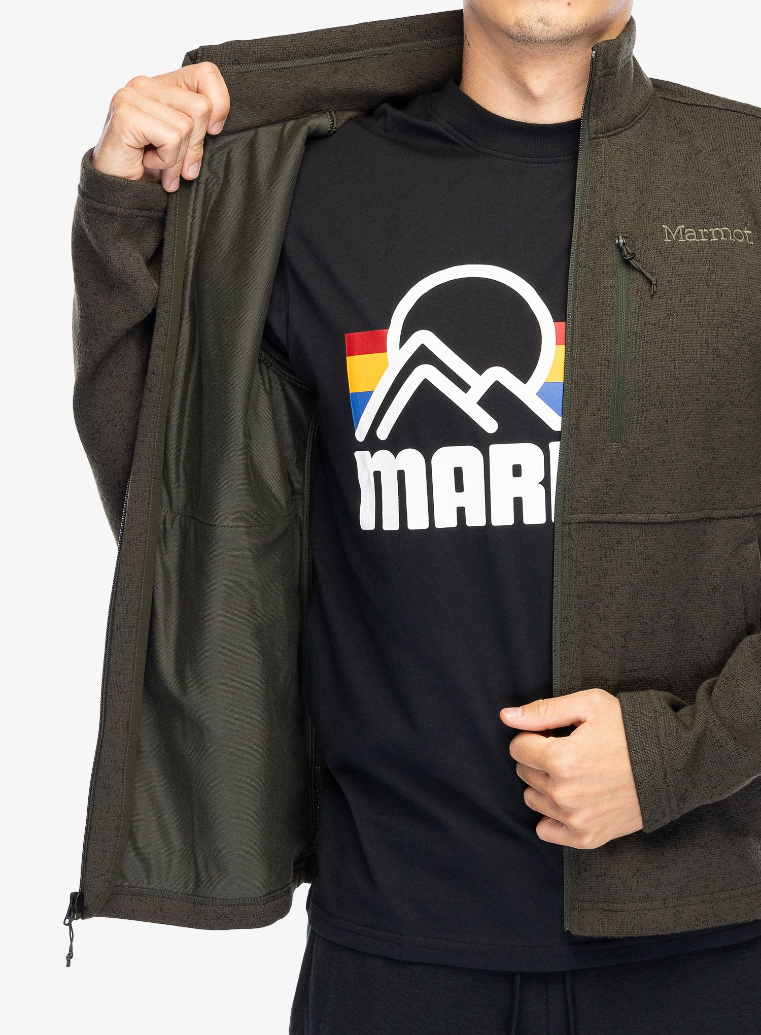 Jopica z zadrgo Marmot Drop Line Jacket - rosin green