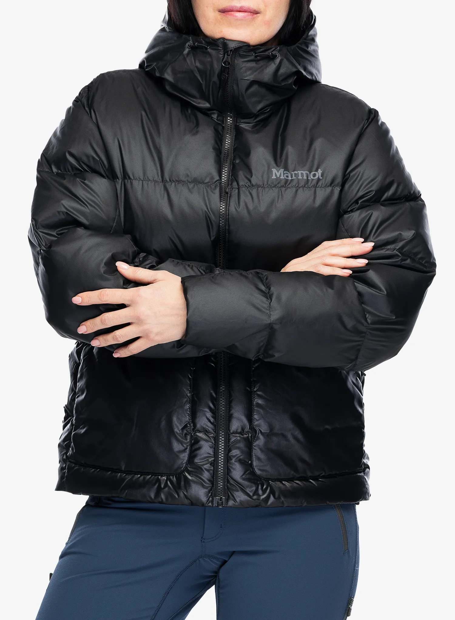 Ženska puhovka Marmot Guides Down Hoody - black/black