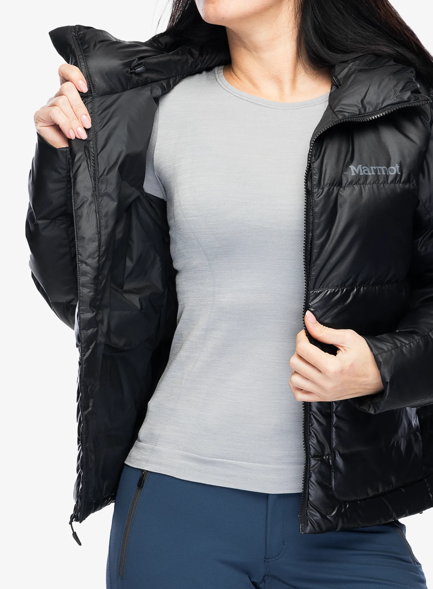 Ženska puhovka Marmot Guides Down Hoody - black/black