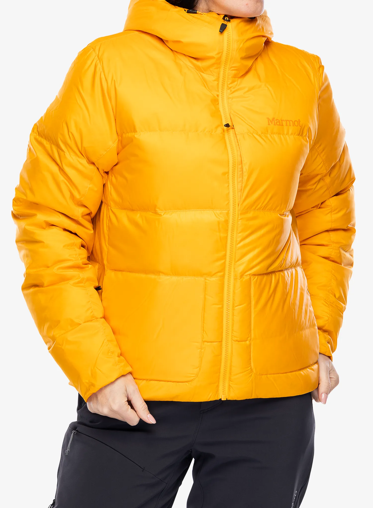 Ženska puhovka Marmot Guides Down Hoody - golden sun