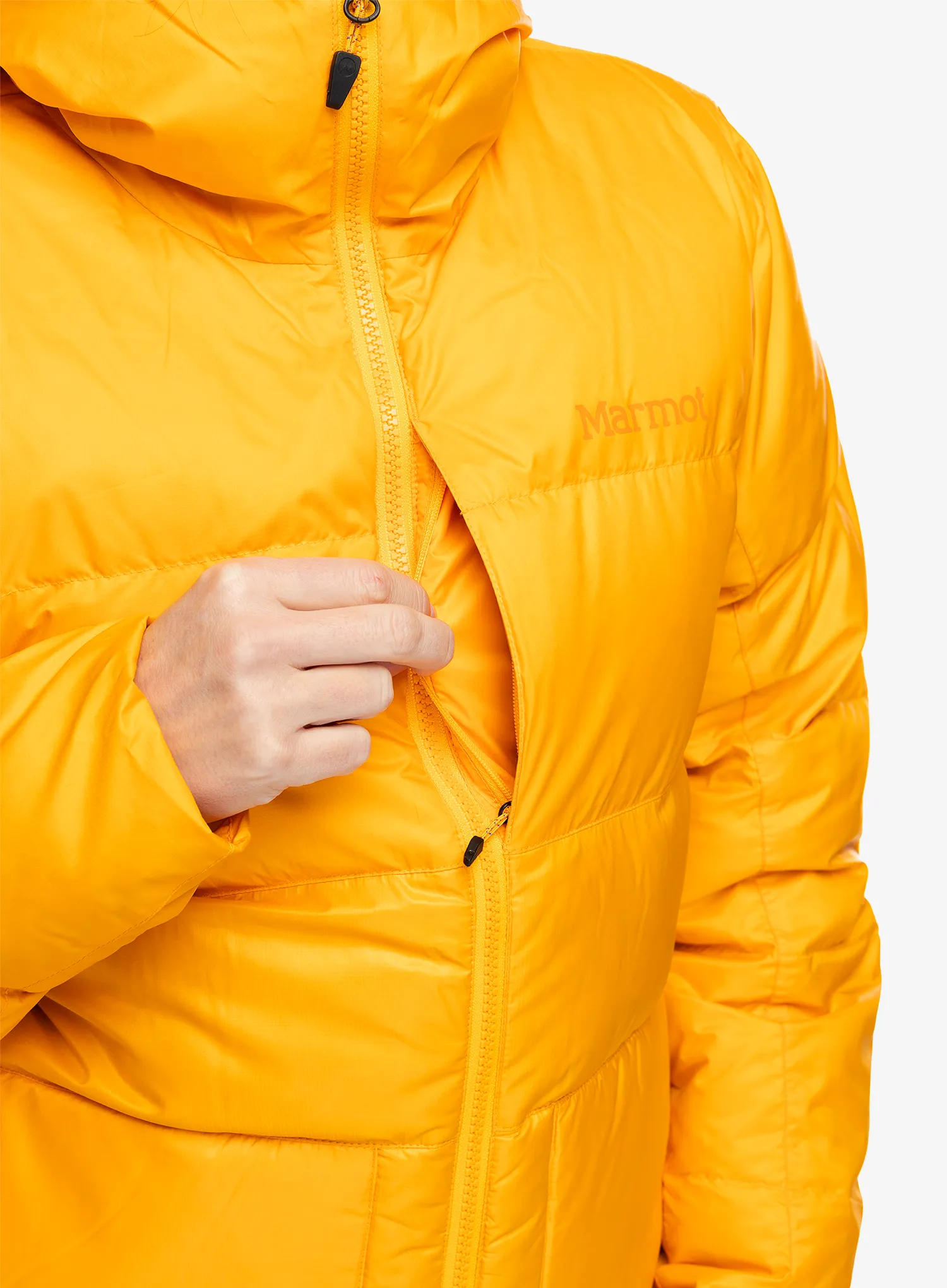 Ženska puhovka Marmot Guides Down Hoody - golden sun