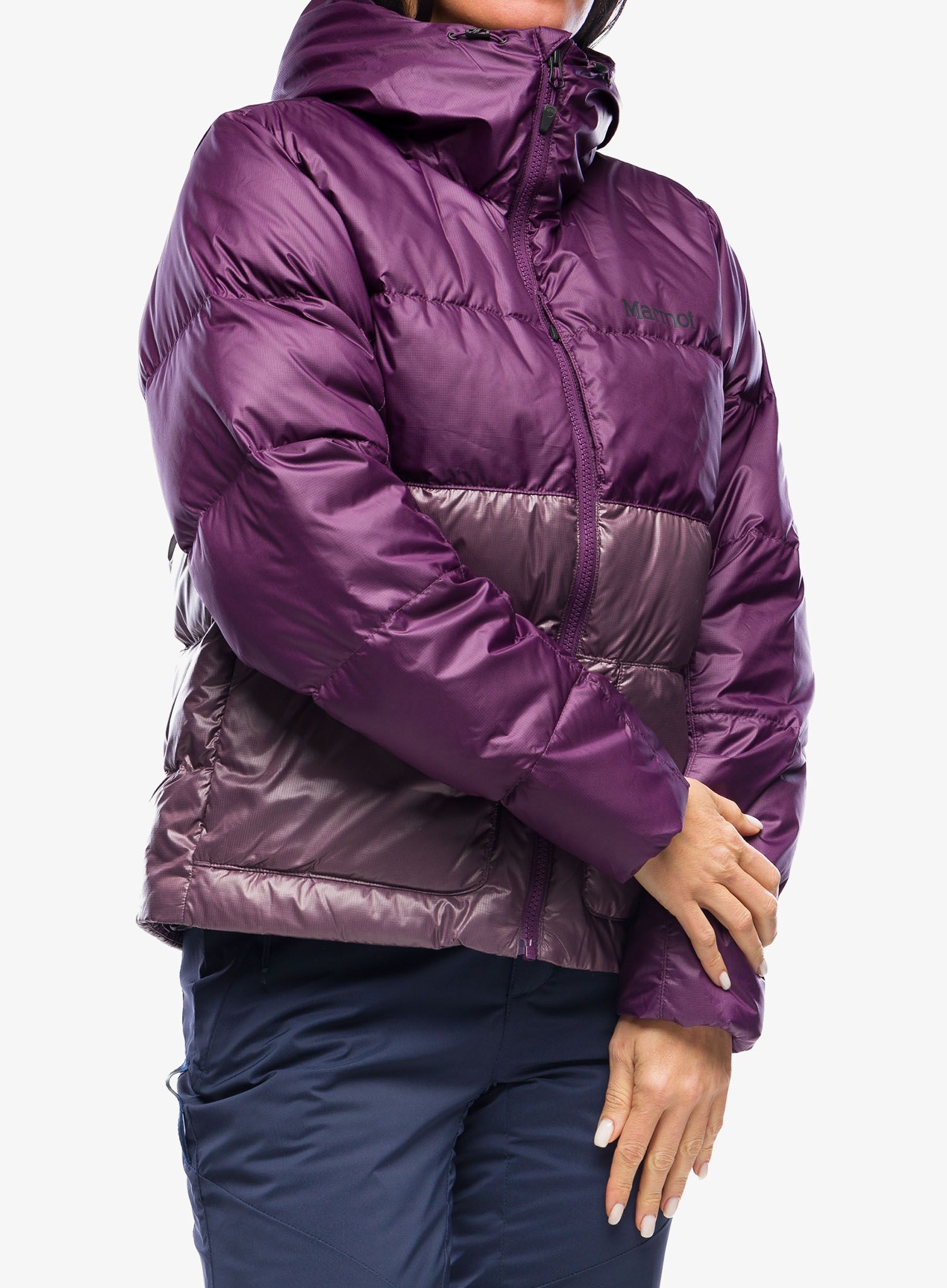 Ženska puhovka Marmot Guides Down Hoody - purple fig/hazy purple