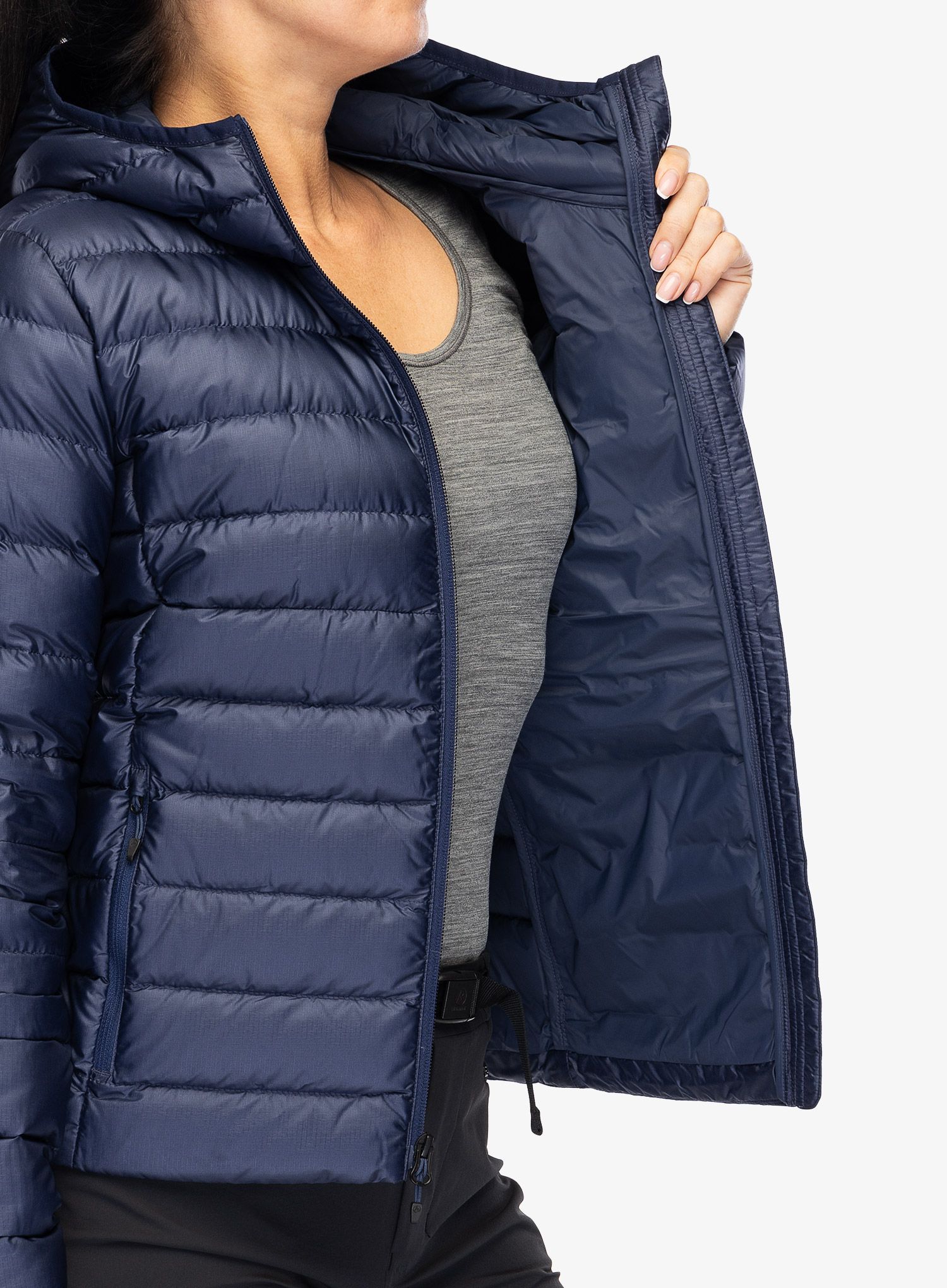 Ženska puhovka Marmot Highlander Hoody - arctic navy/navy