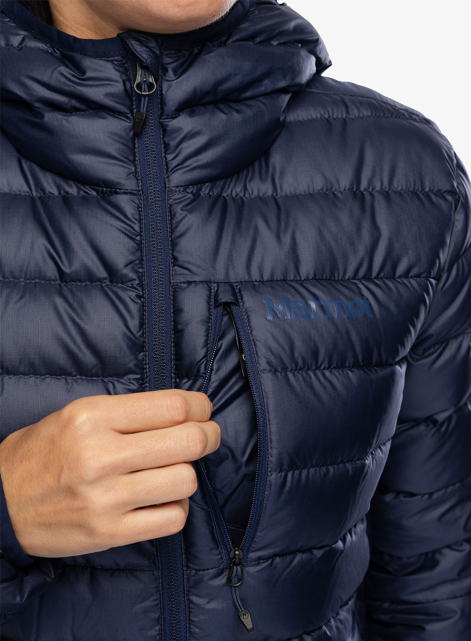 Ženska puhovka Marmot Highlander Hoody - arctic navy/navy