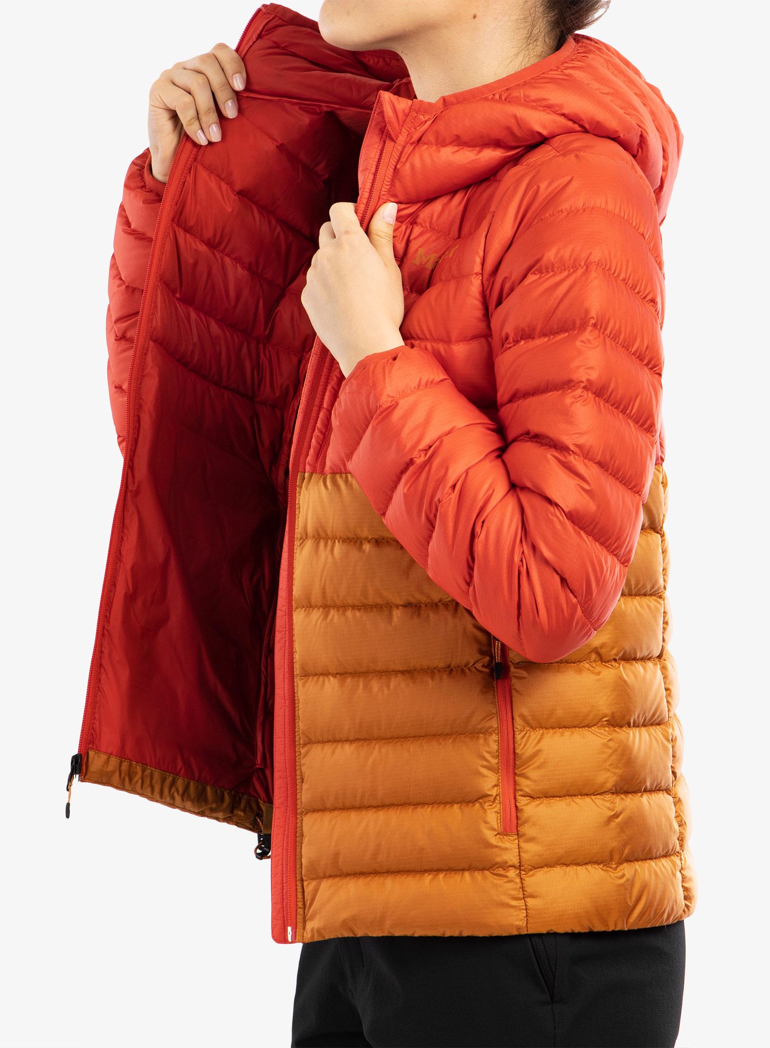 Ženska puhovka Marmot Highlander Hoody - cairo/copper
