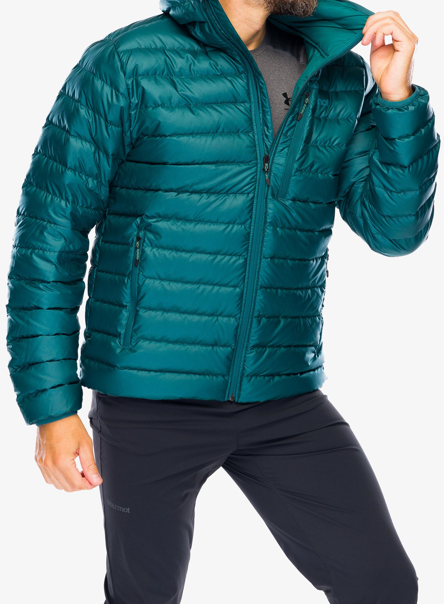 Puhovka Marmot Highlander Hoody - dark jungle