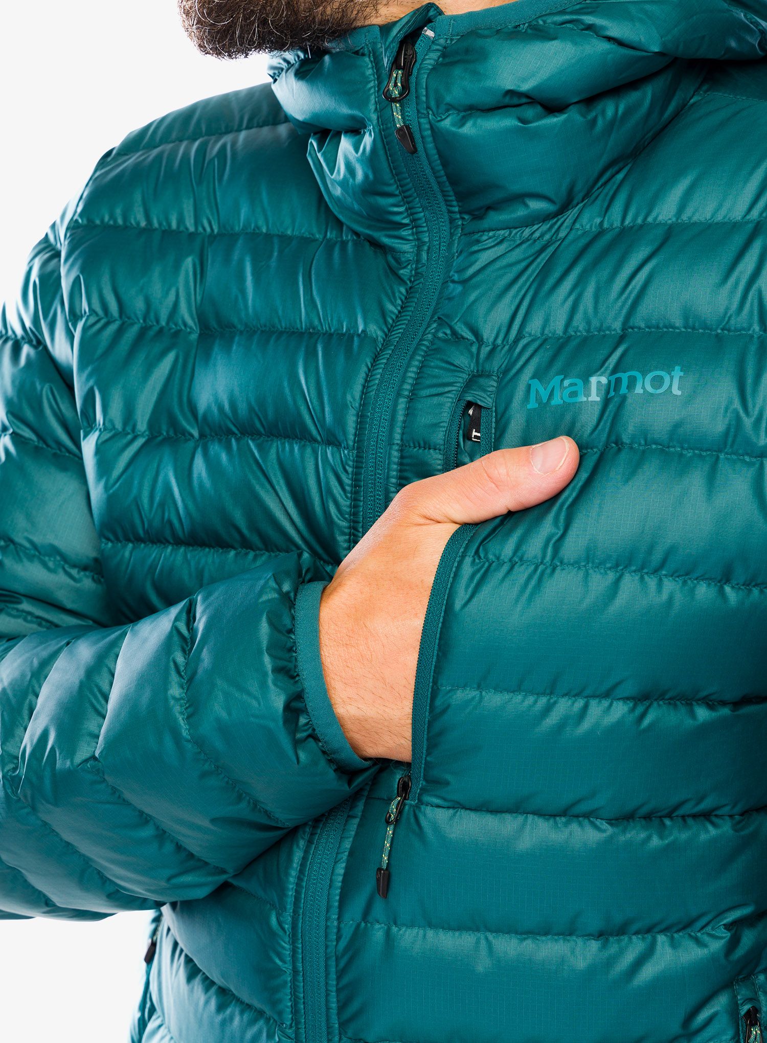 Puhovka Marmot Highlander Hoody - dark jungle