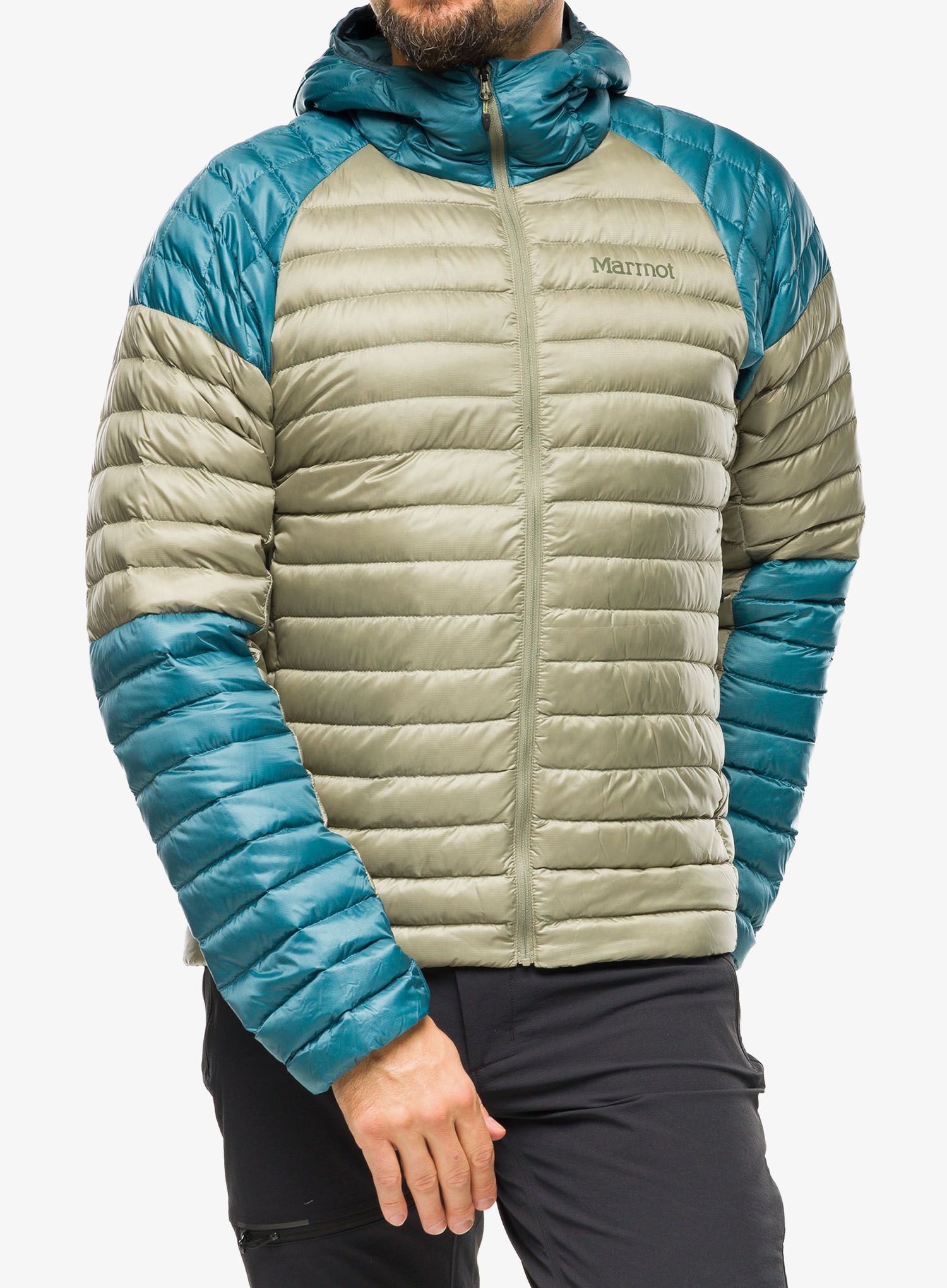 Puhovka Marmot Hype Down Hoody - moon river/vetiver