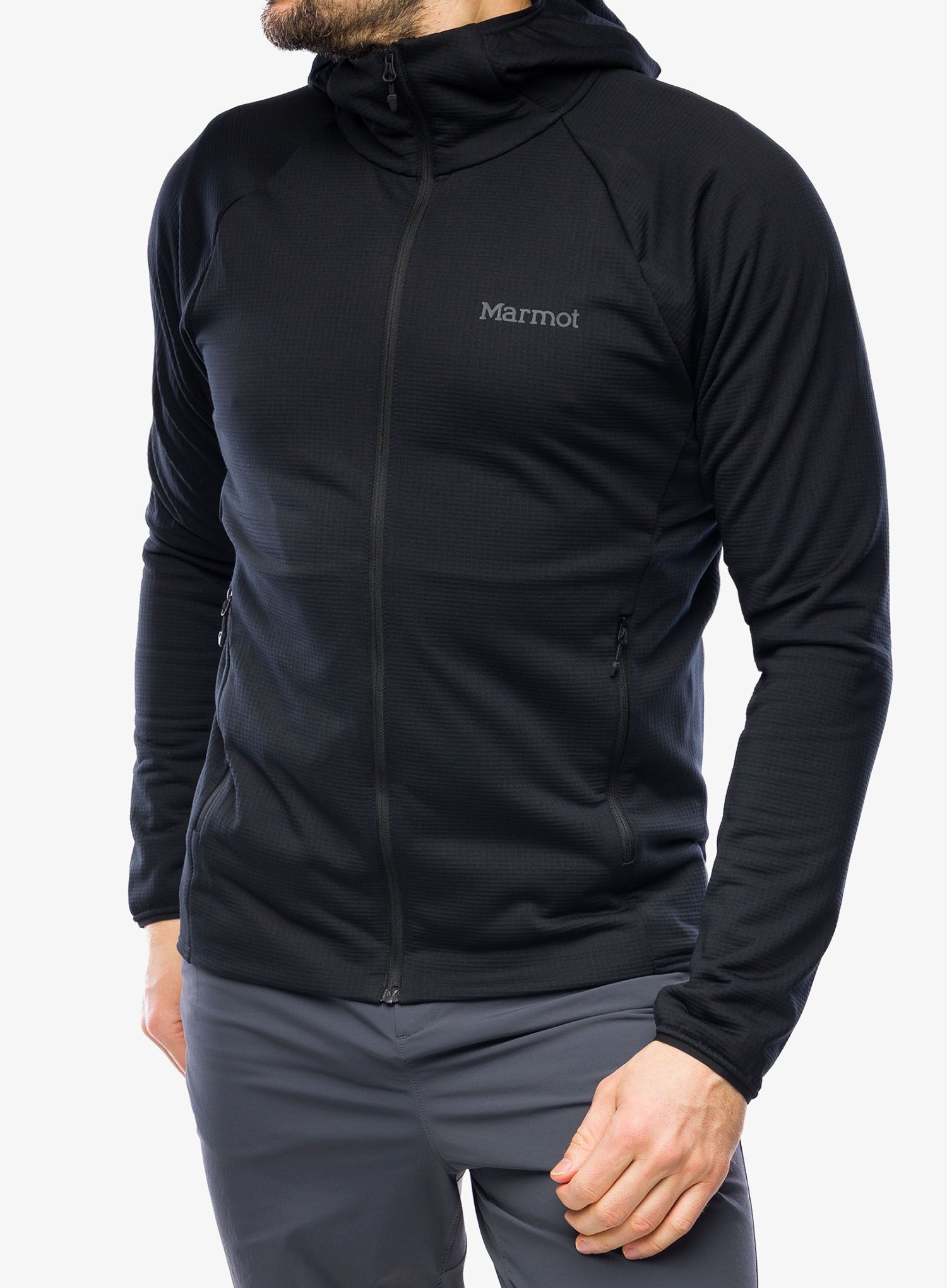 Jopica na zadrgo Marmot Leconte Full Zip Hoody - black