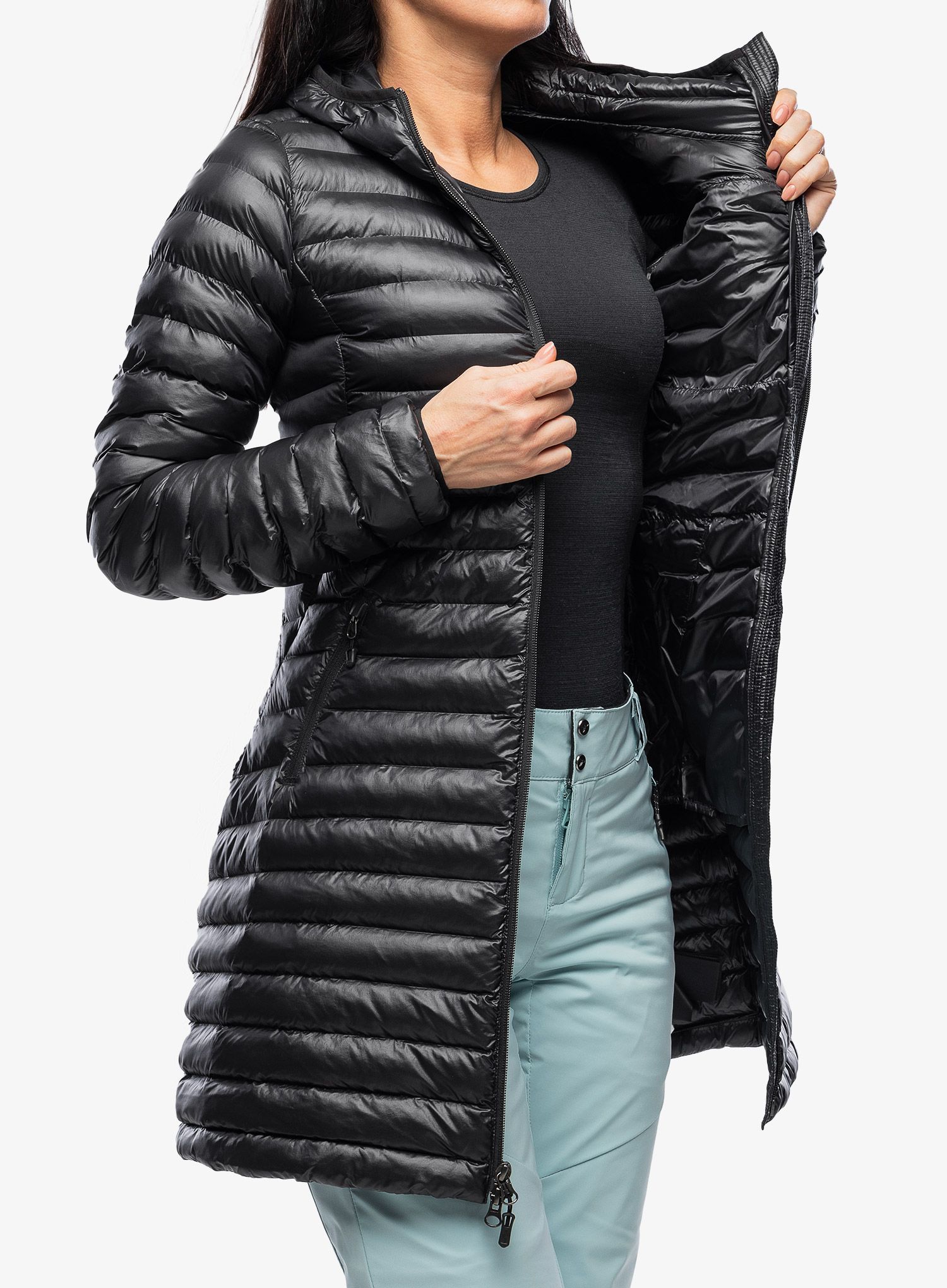 Puhast plašč Marmot Long Avant Featherless Hoody - black