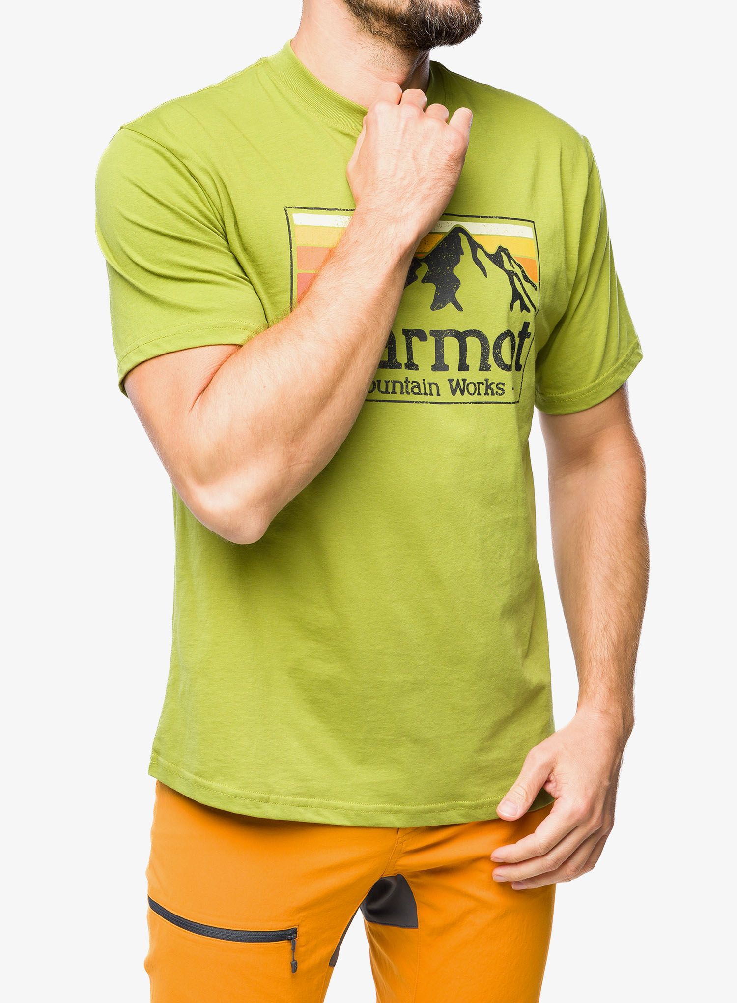 Bombažna majica Marmot MMW Gradient Tee SS - cilantro