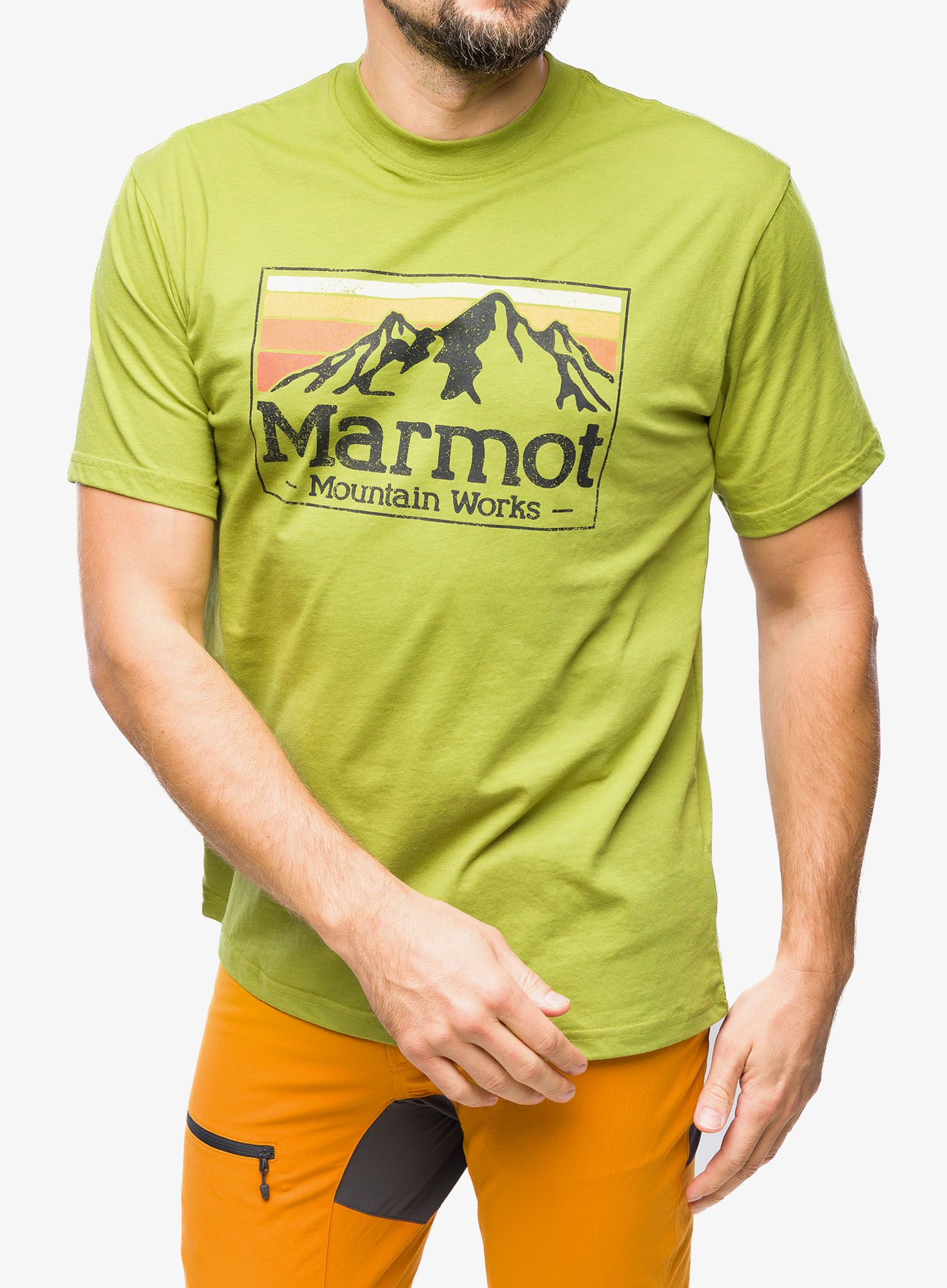 Bombažna majica Marmot MMW Gradient Tee SS - cilantro