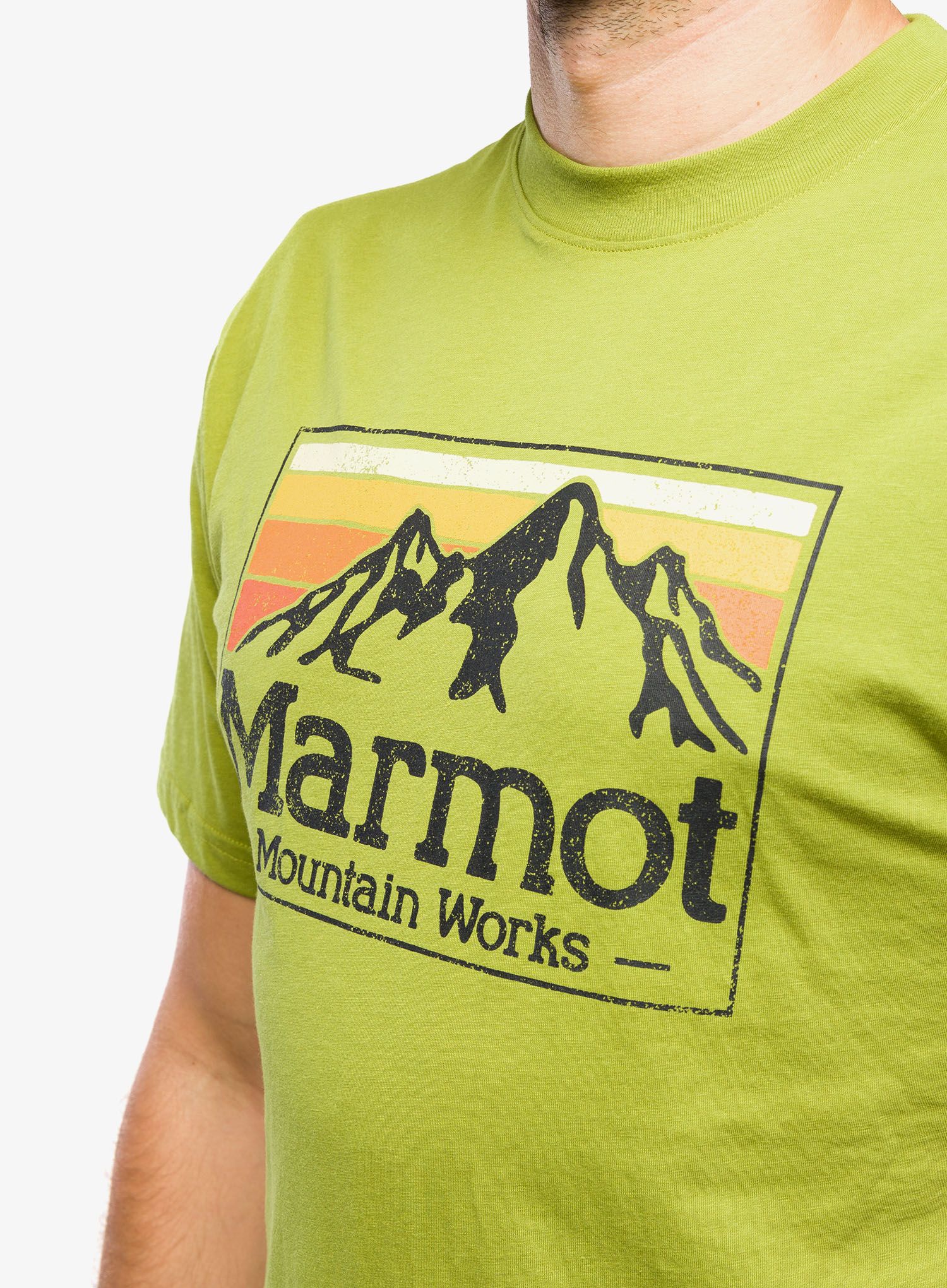 Bombažna majica Marmot MMW Gradient Tee SS - cilantro