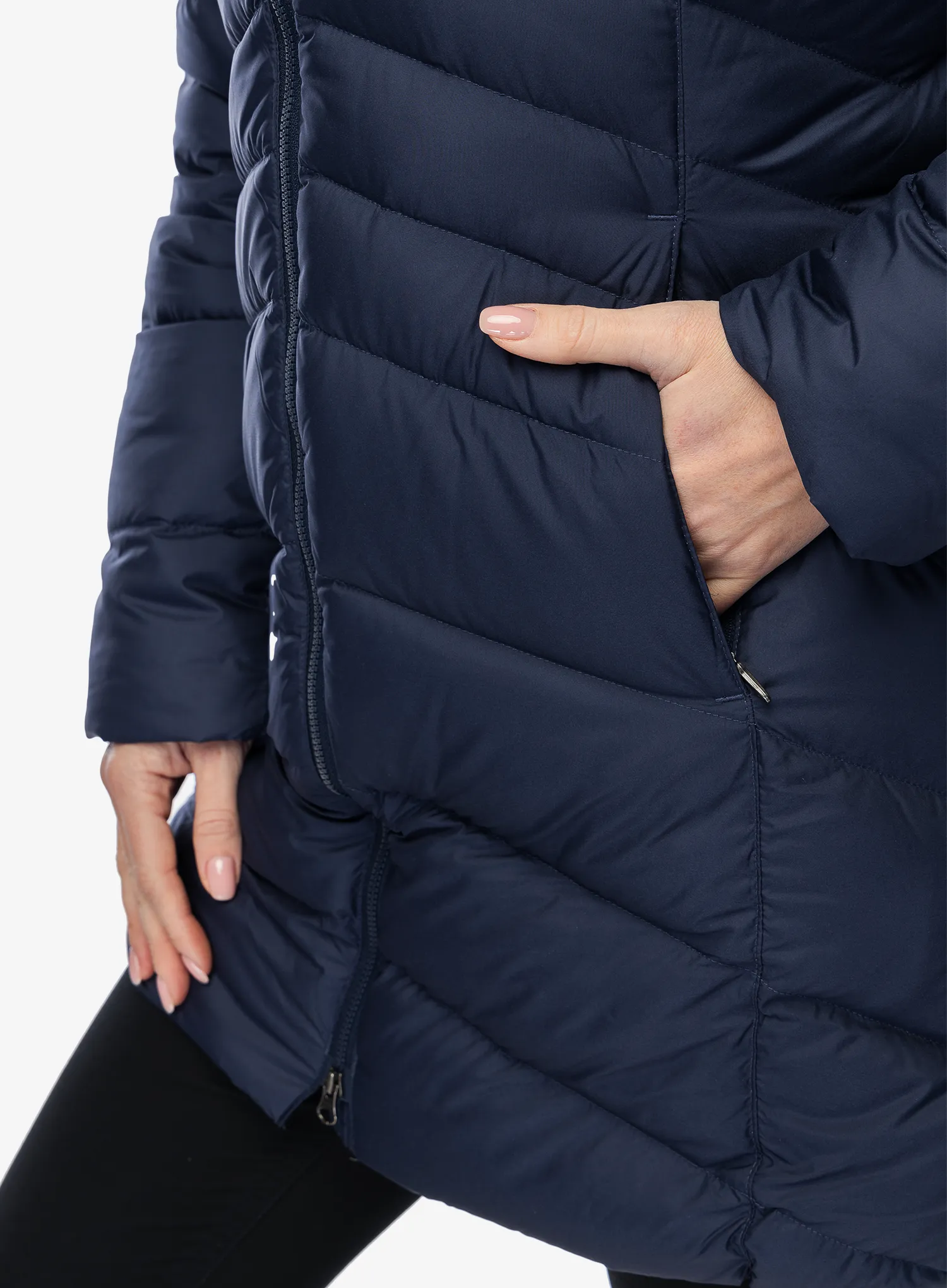 Puhast plašč Marmot Montreal Coat - midnight navy/navy