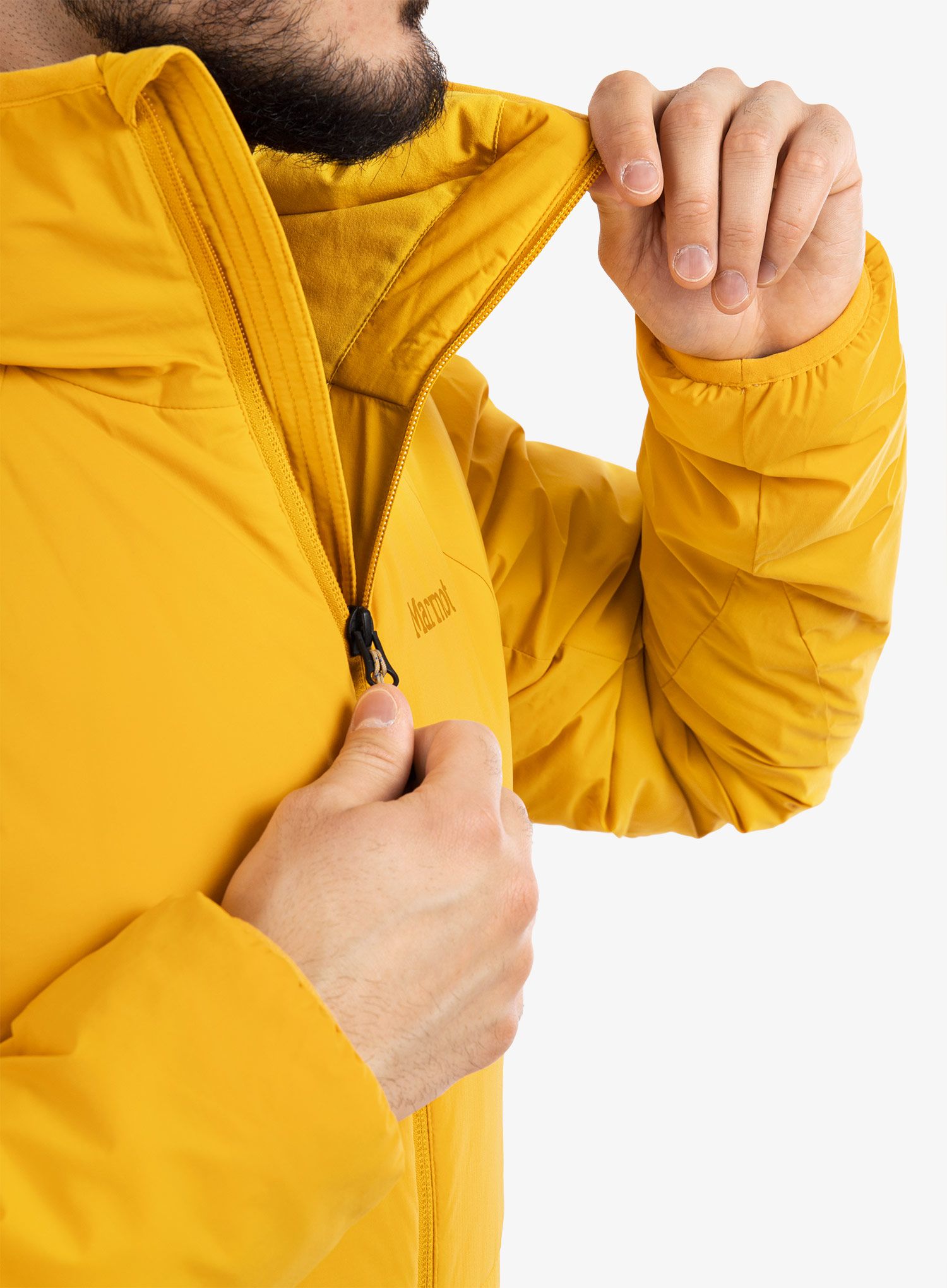 Sintetična jakna Marmot Novus Hoody - yellow gold
