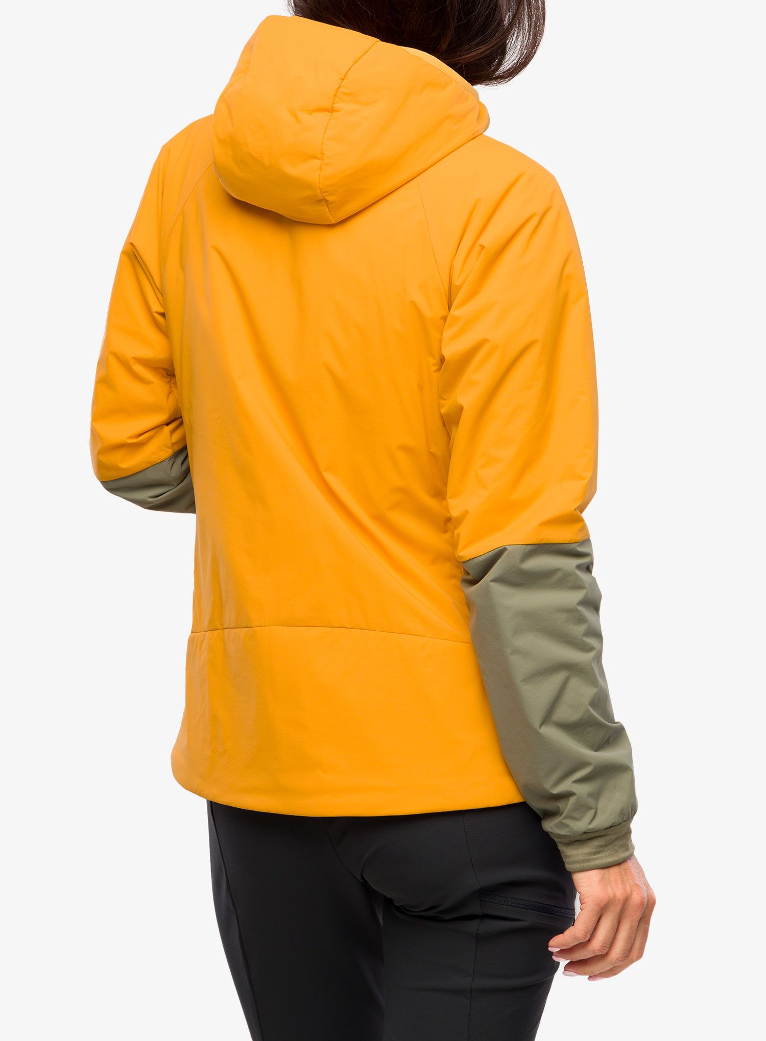 Ženska hibridna jakna Marmot Novus LT Hybrid Hoody - golden sun/vetiver