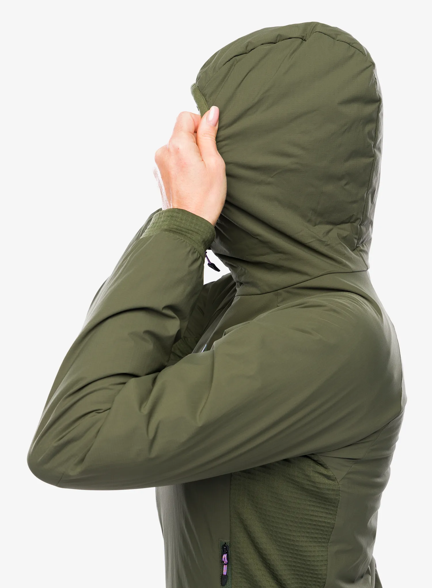 Ženska hibridna jakna Marmot Novus LT Hybrid Hoody - nori