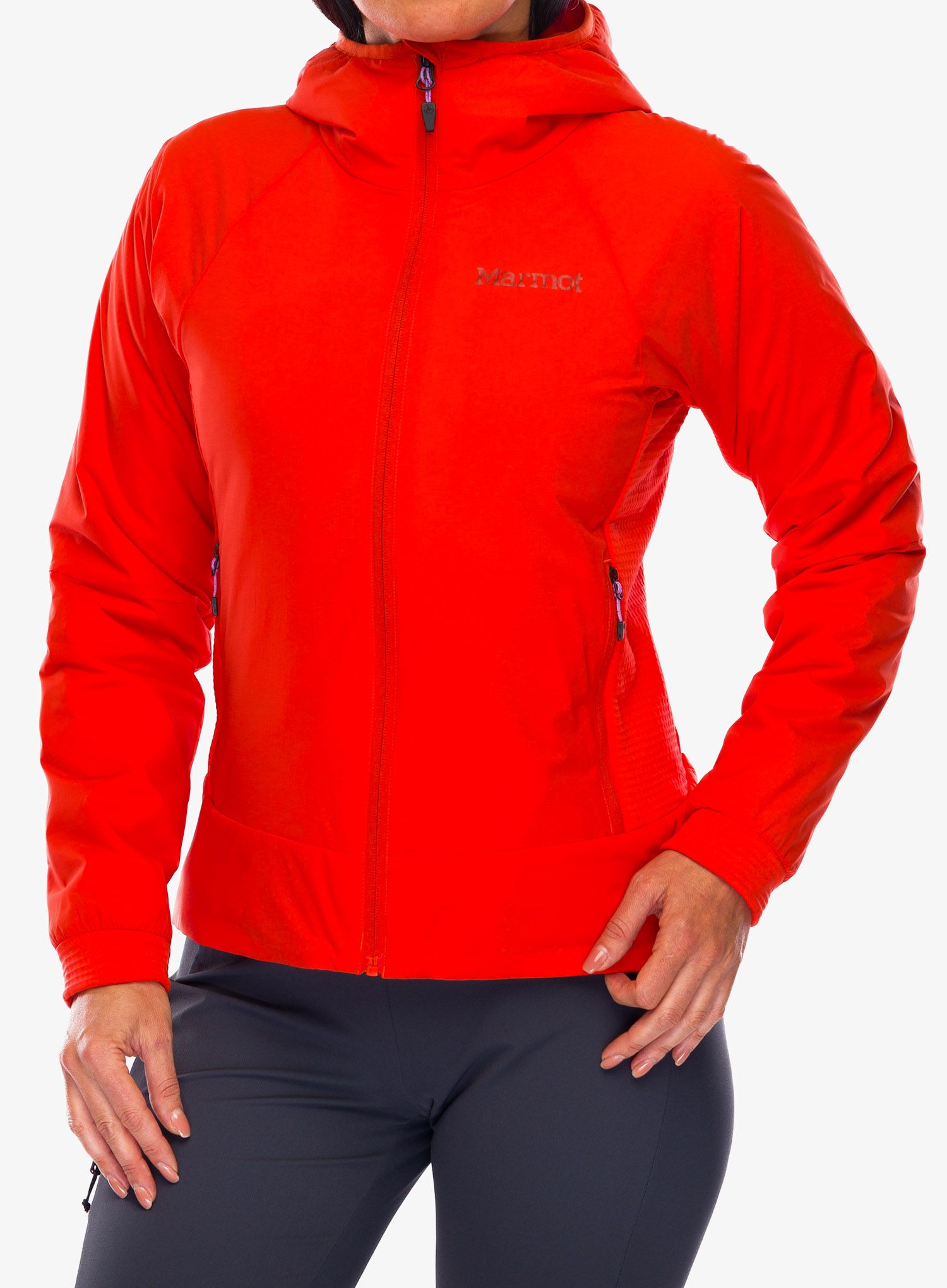 Sintetična jakna Marmot Novus LT Hybrid Hoody - red sun