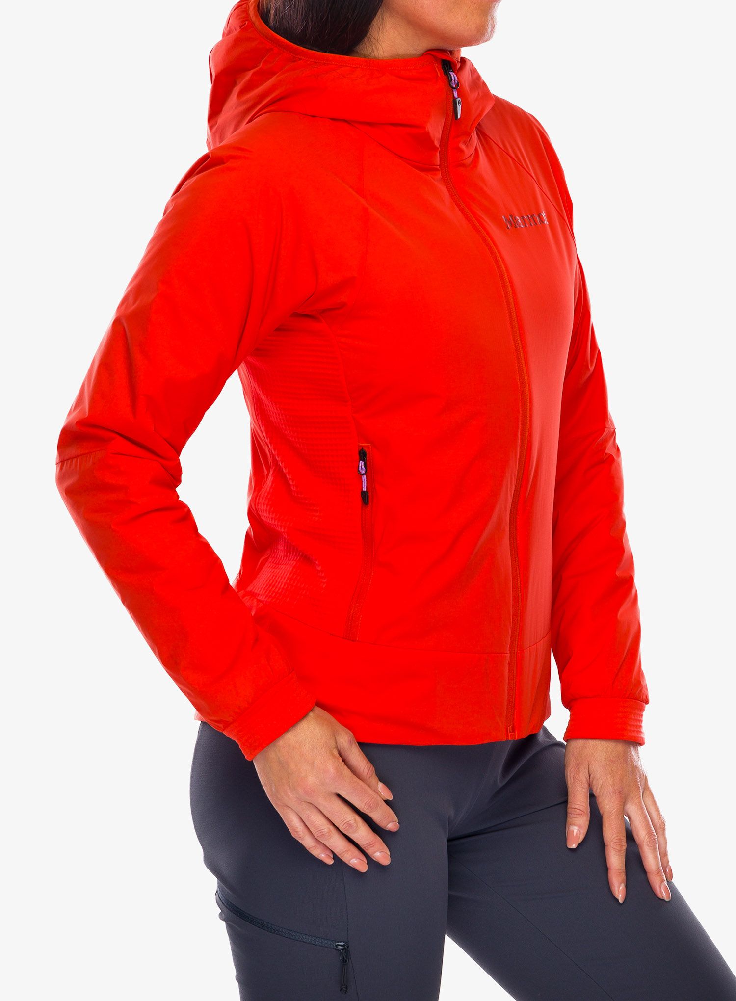 Sintetična jakna Marmot Novus LT Hybrid Hoody - red sun