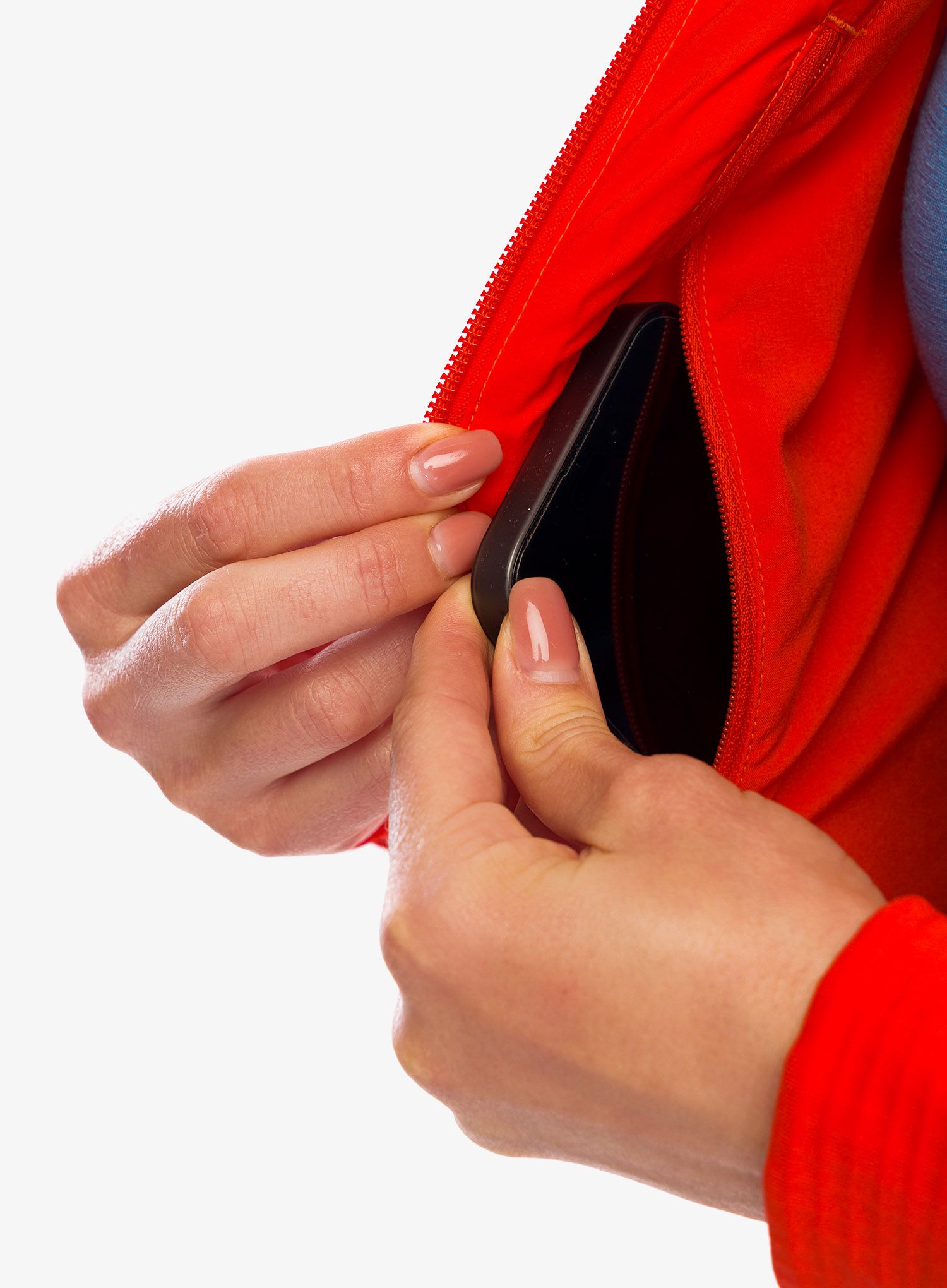 Sintetična jakna Marmot Novus LT Hybrid Hoody - red sun