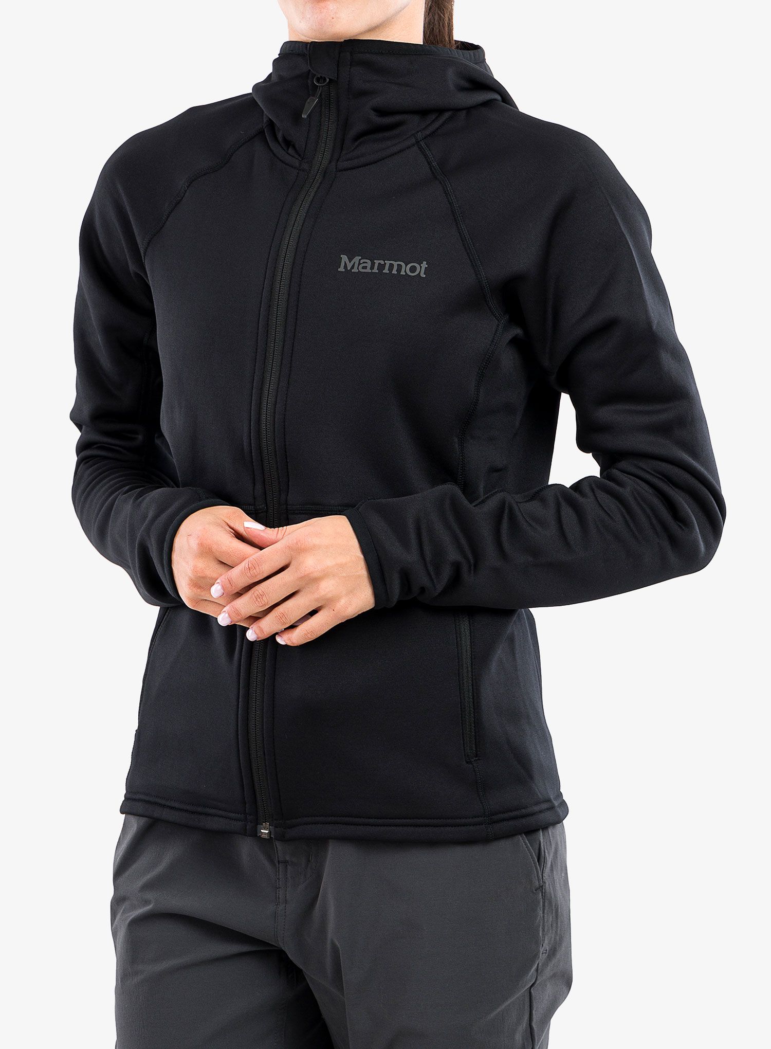 Ženski flis Marmot Olden Polartec Hoody - black