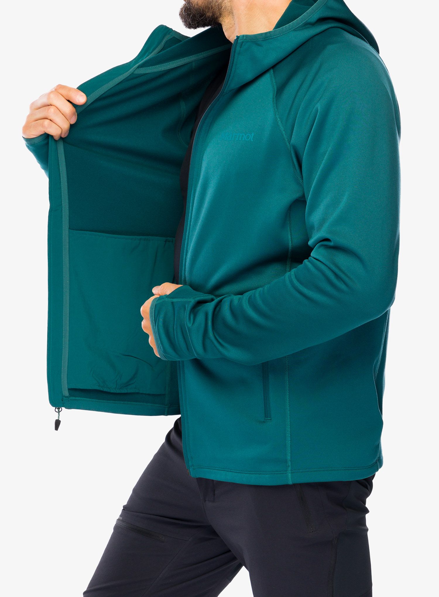 Jopica na zadrgo Marmot Olden Polartec Hoody - dark jungle